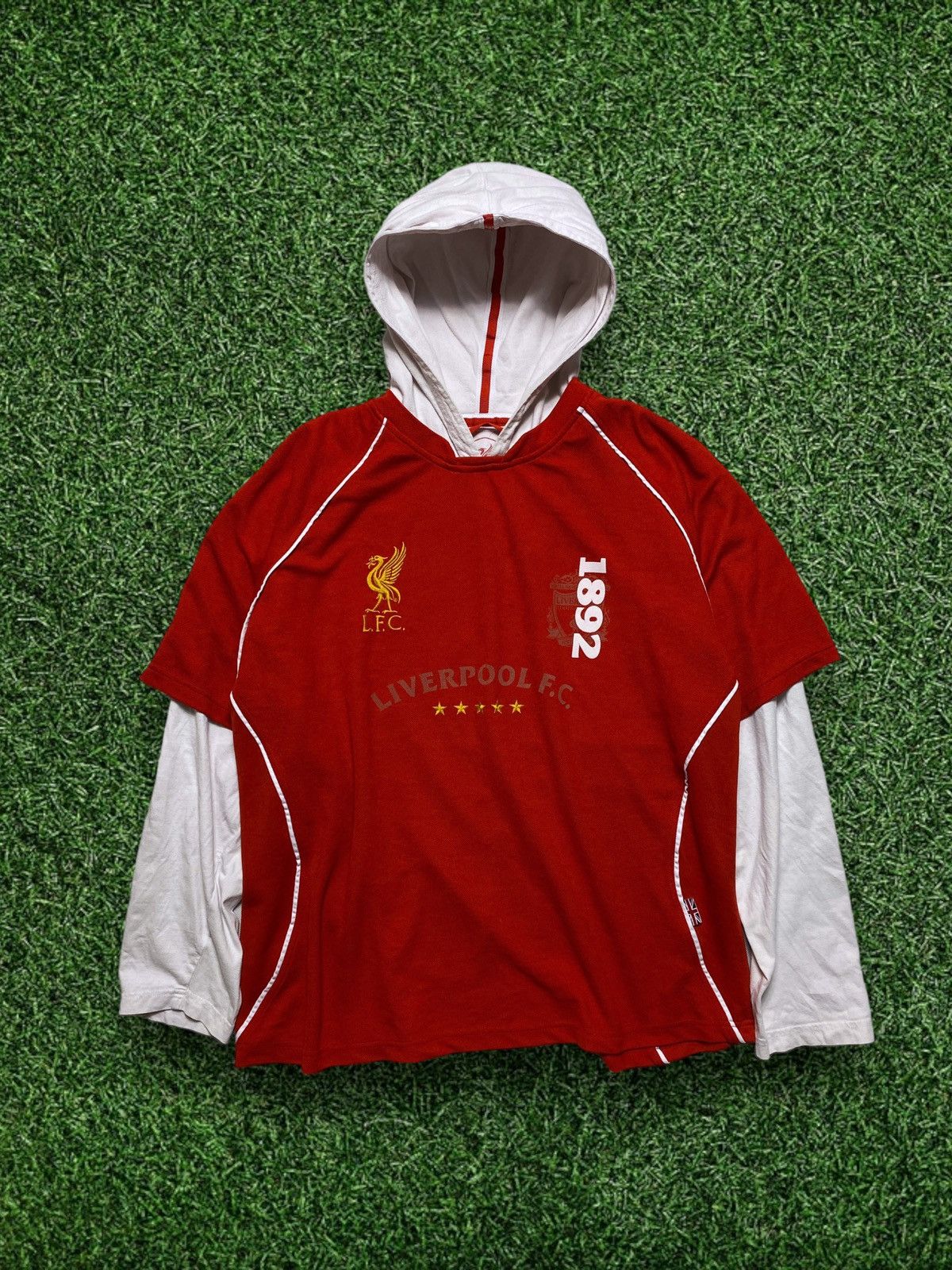 image of Liverpool Football Soccer Hoodie Sport 90's Y2K Streetwear in Red, Men's (Size XL)