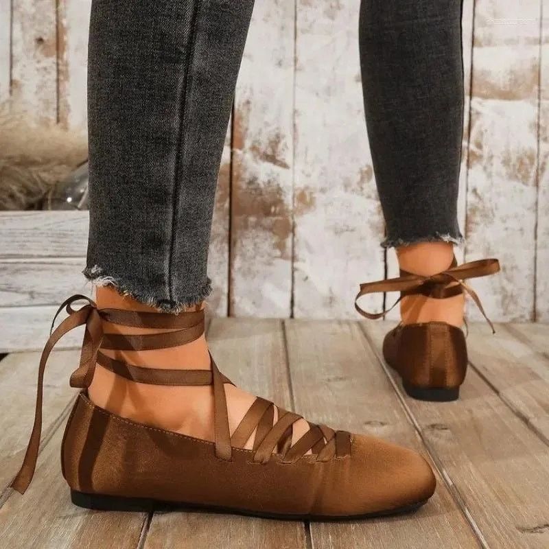 Zara ZARA Lace Up Ballet Flats NWT Size US 7.5 / IT 37.5 - 15 Thumbnail
