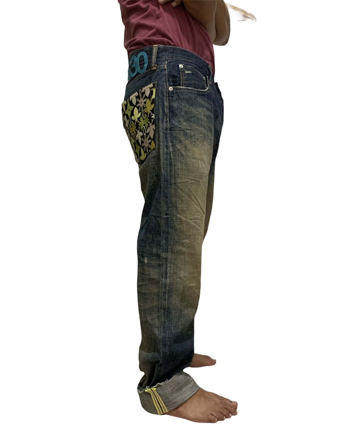 Vintage Swagger embroidery design selvedge denim style Size US 35 - 18 Thumbnail