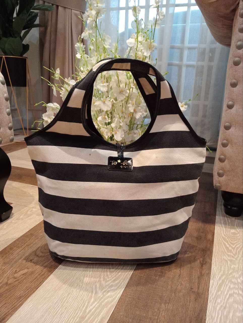 agnes b. TO B by AGNES B. STRIPED TOTE BAG Size ONE SIZE - 1 Thumbnail