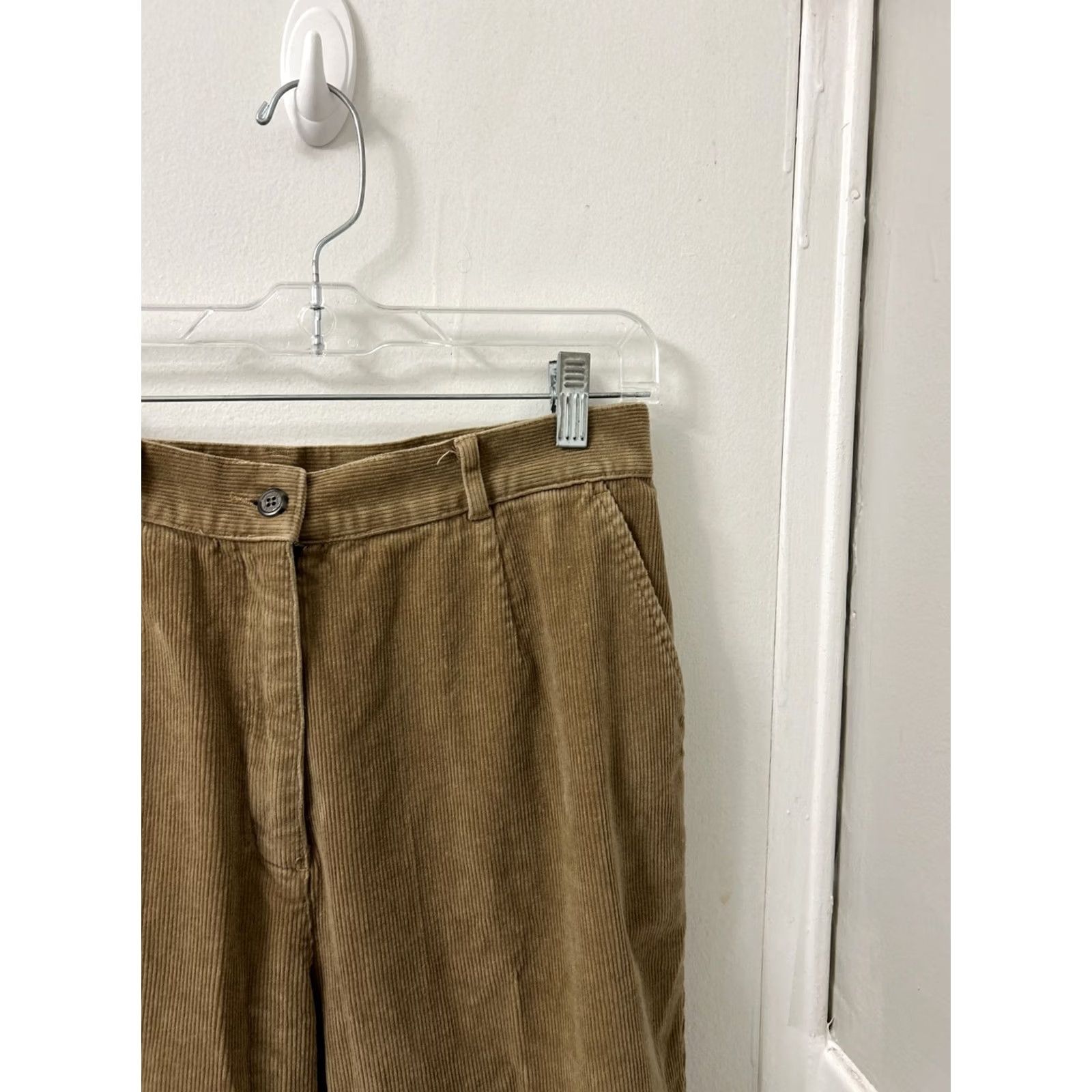 Vintage LL Bean Corduroy Pants Womens Sz 10 30x30 Brown YKK Pockets Trousers Khakis Regular Solid 90s City Preppy Mens Womens Girls Boys Size 32" / US 10 / IT 46 - 4 Thumbnail