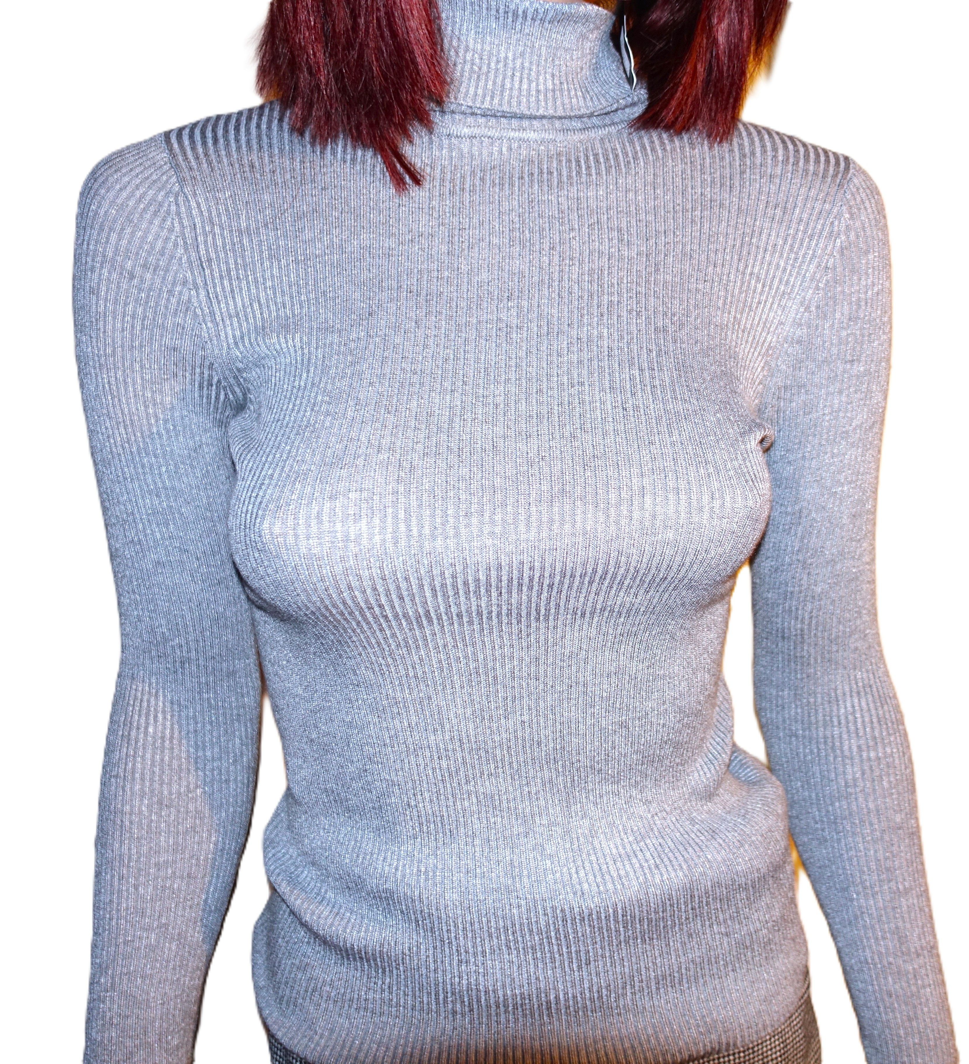 Other Ambiance Apparel Gray Turtle Neck Sweater M NWT Size M / US 6-8 / IT 42-44 - 3 Thumbnail