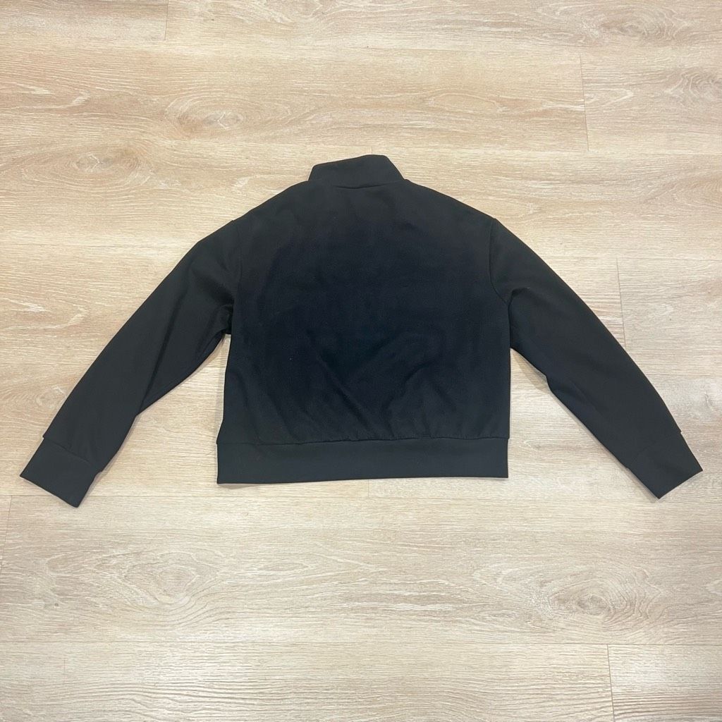 Magaschoni Magaschoni, Scuba Quarter Zip Pullover Solid Black Faux Suede, Women's Small Size S / US 4 / IT 40 - 10 Thumbnail