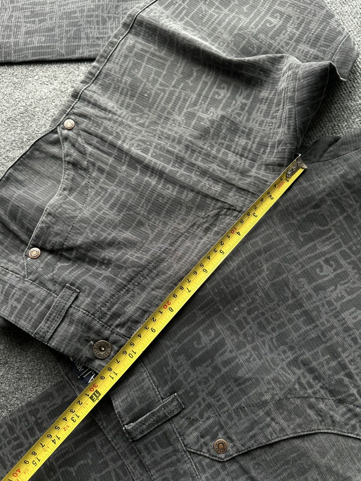 Armani VNTG🚨 ARMANI GRAY MONOGRAM PANTS LUXURY Y2K INDIGO CASUAL Size US 32 / EU 48 - 22 Thumbnail