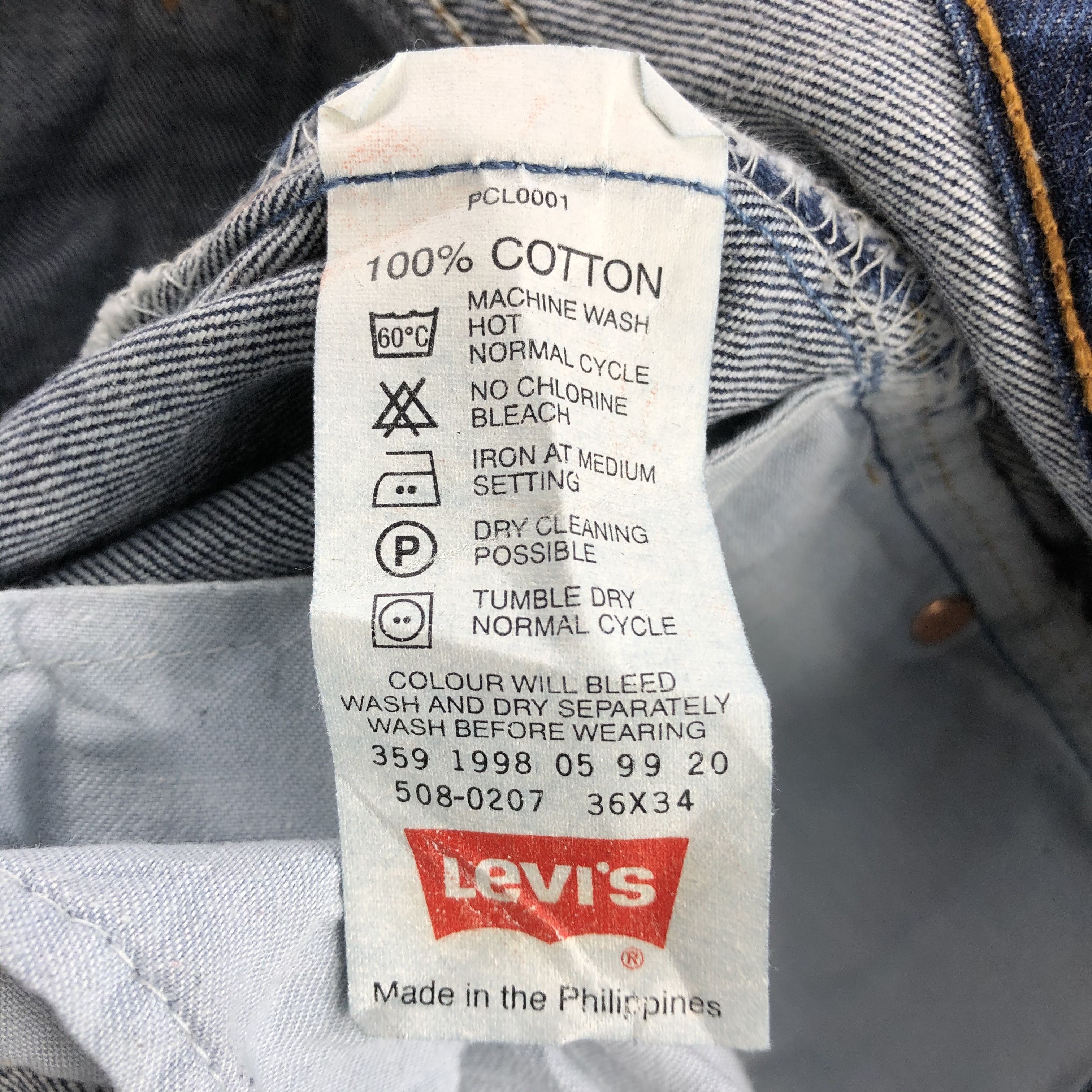 Levi's 90s Vintage Blue Wash Levis 508 Jeans-J1842 Size US 36 / EU 52 - 9 Thumbnail