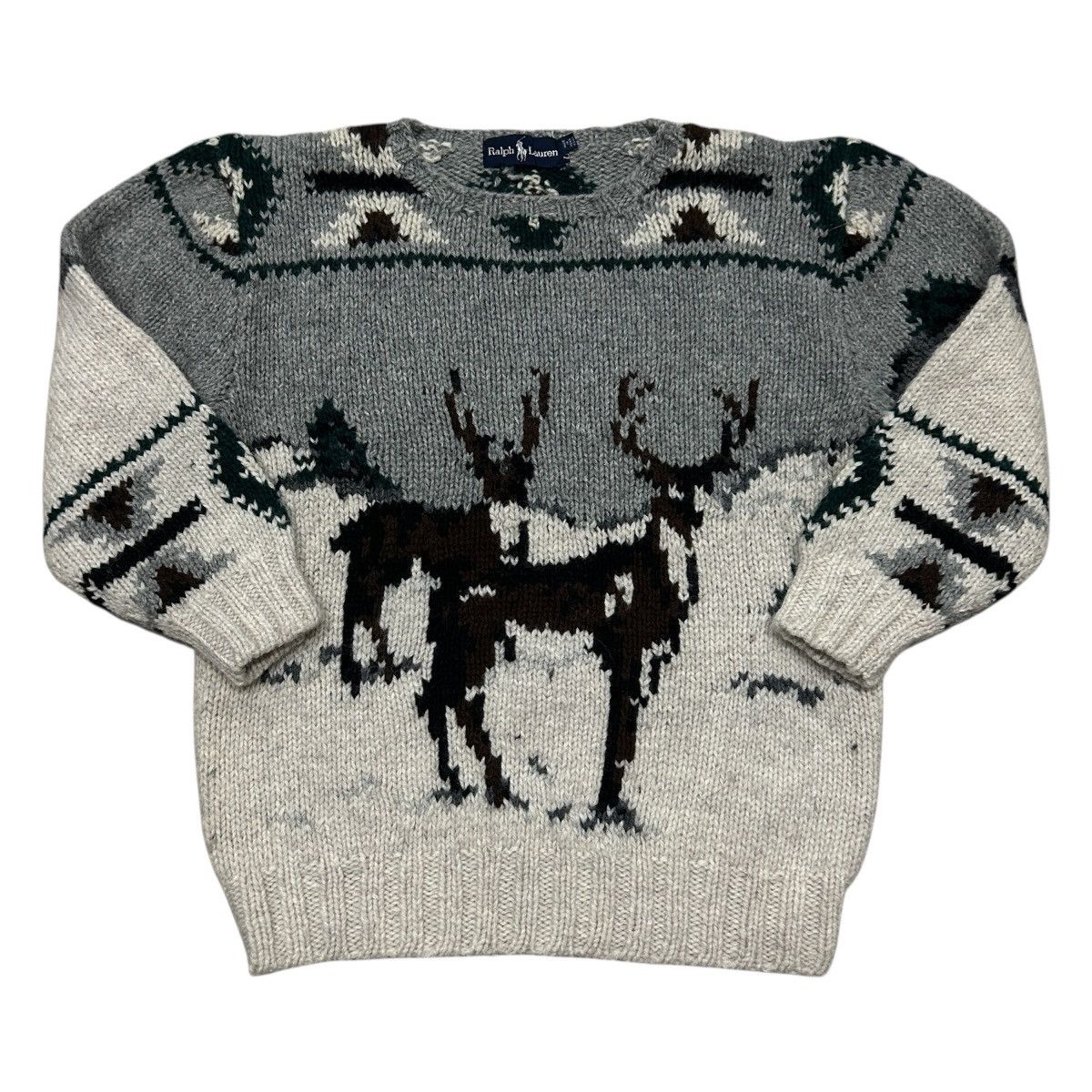 RRL Ralph Lauren Vintage90s Polo Ralph Lauren KnitSweater Deer in a Landscape Size US S / EU 44-46 / 1 - 1 Thumbnail