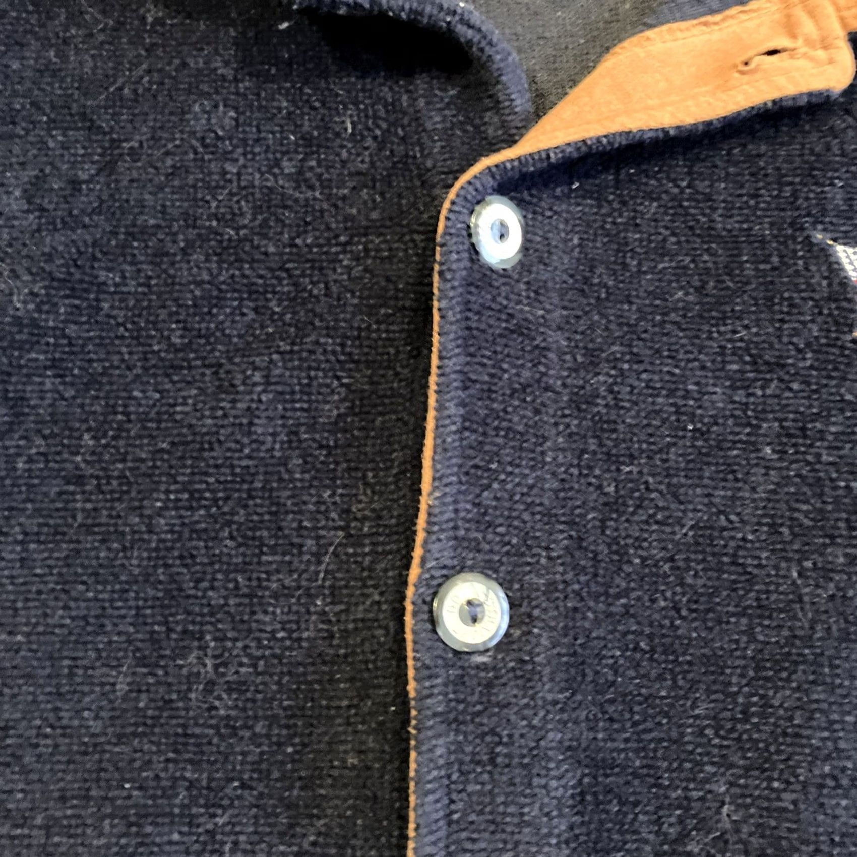 CLOT VINTAGE Straight Down Terry Cloth Navy Pullover Golf Sweater Men XXL Size US XXL / EU 58 / 5 - 5 Thumbnail