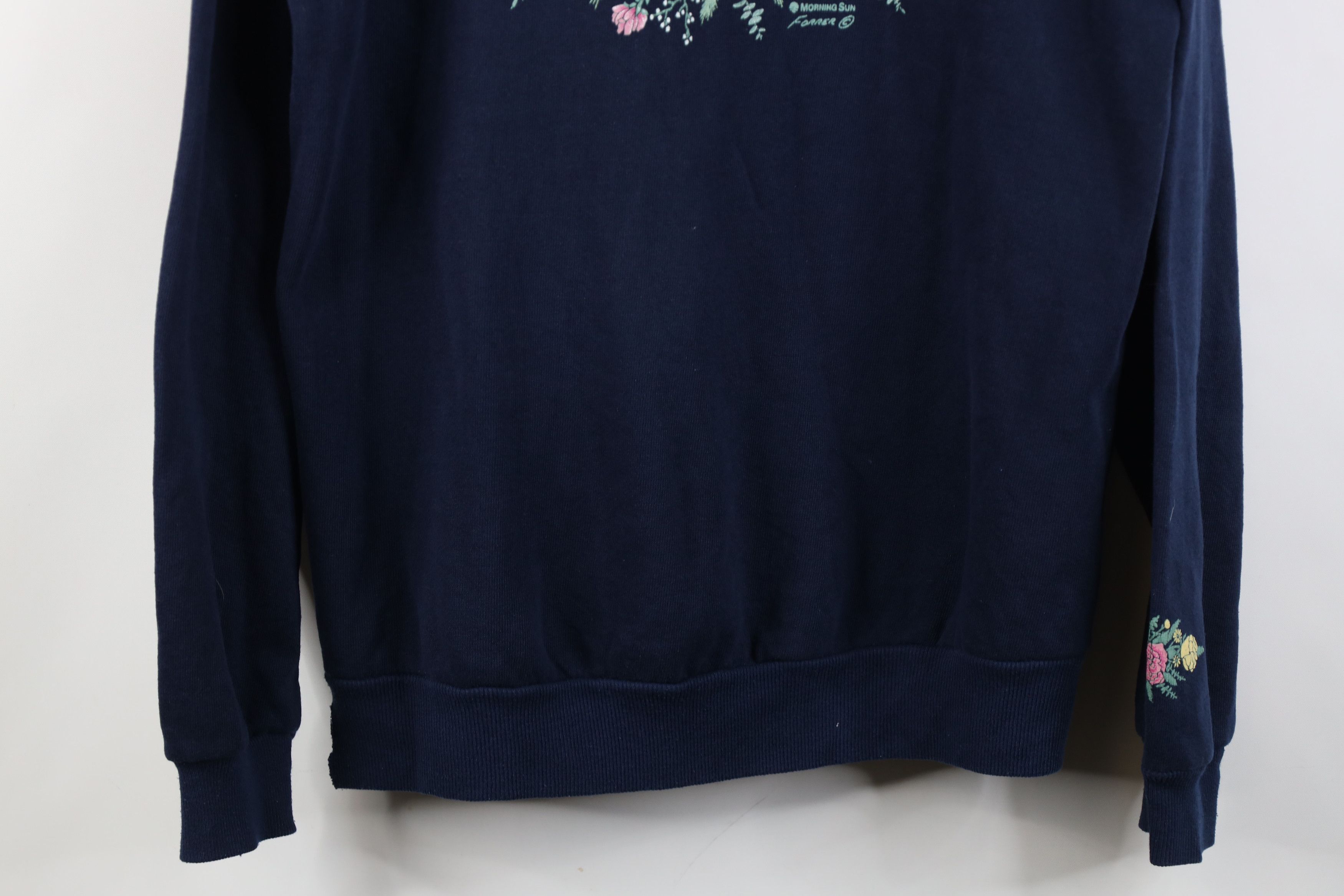 Vintage Vintage 90s Streetwear Nature Flower Sweatshirt USA Size L / US 10 / IT 46 - 3 Thumbnail