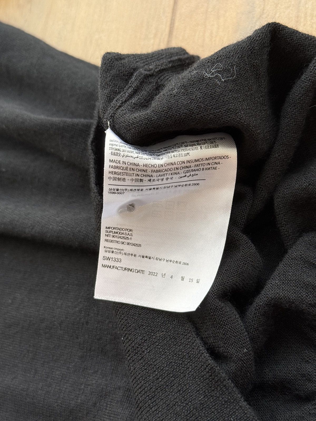 Suitsupply × Vintage Vintage Suitsupply Black Merino Wool 1/4 Button Sweater Size US XL / EU 56 / 4 - 9 Thumbnail