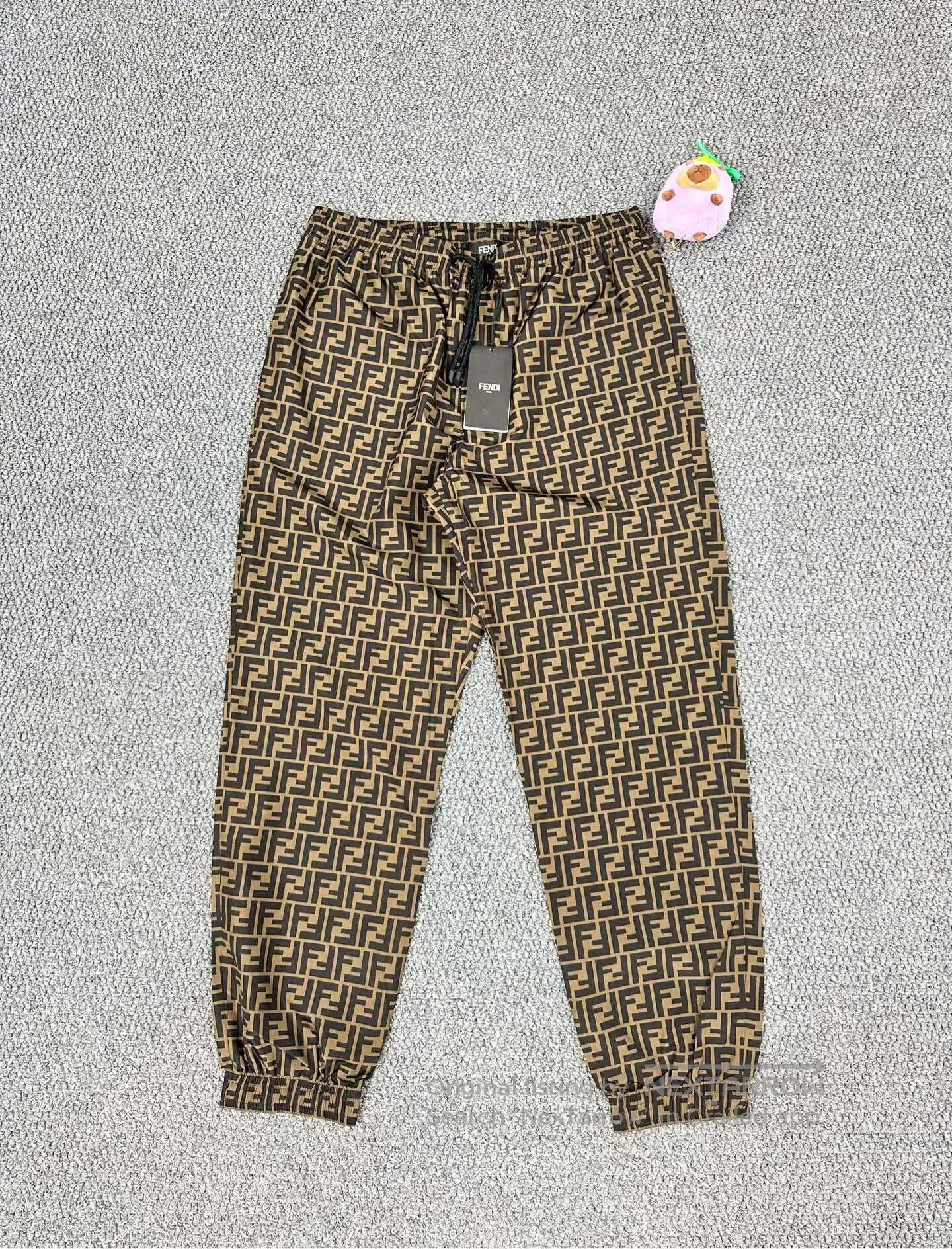 Fendi FENDI Brown Classic FF Logo Printed Casual Trousers| Size US 32 / EU 48 - 1 Thumbnail