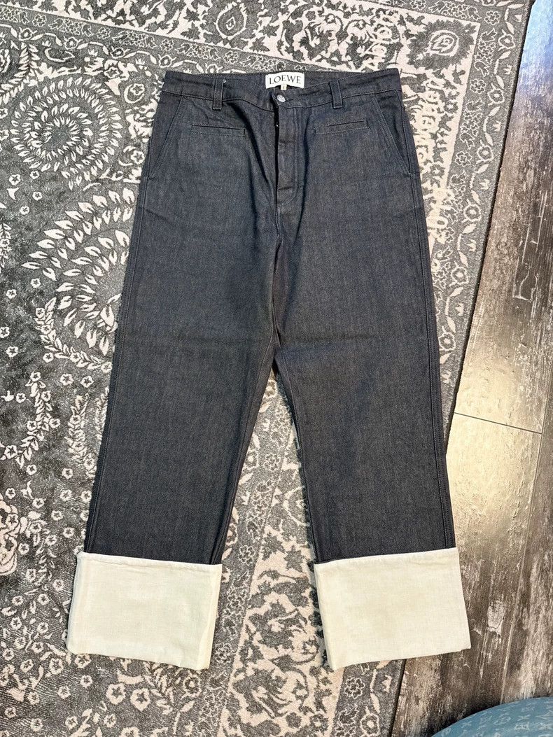 Loewe Loewe Fisherman Cuffed Denim Jeans - dmc Size US 34 / EU 50 - 1 Thumbnail