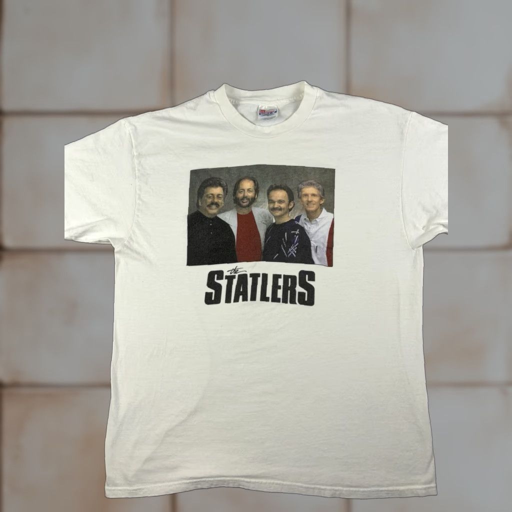 Vintage VINTAGE The Statler Brothers Band Shirt Men’s XL White Single Stitch Music 90s Mens XL Crew Neck Short Sleeve Cotton Graphic Print Size US XL / EU 56 / 4 - 1 Thumbnail