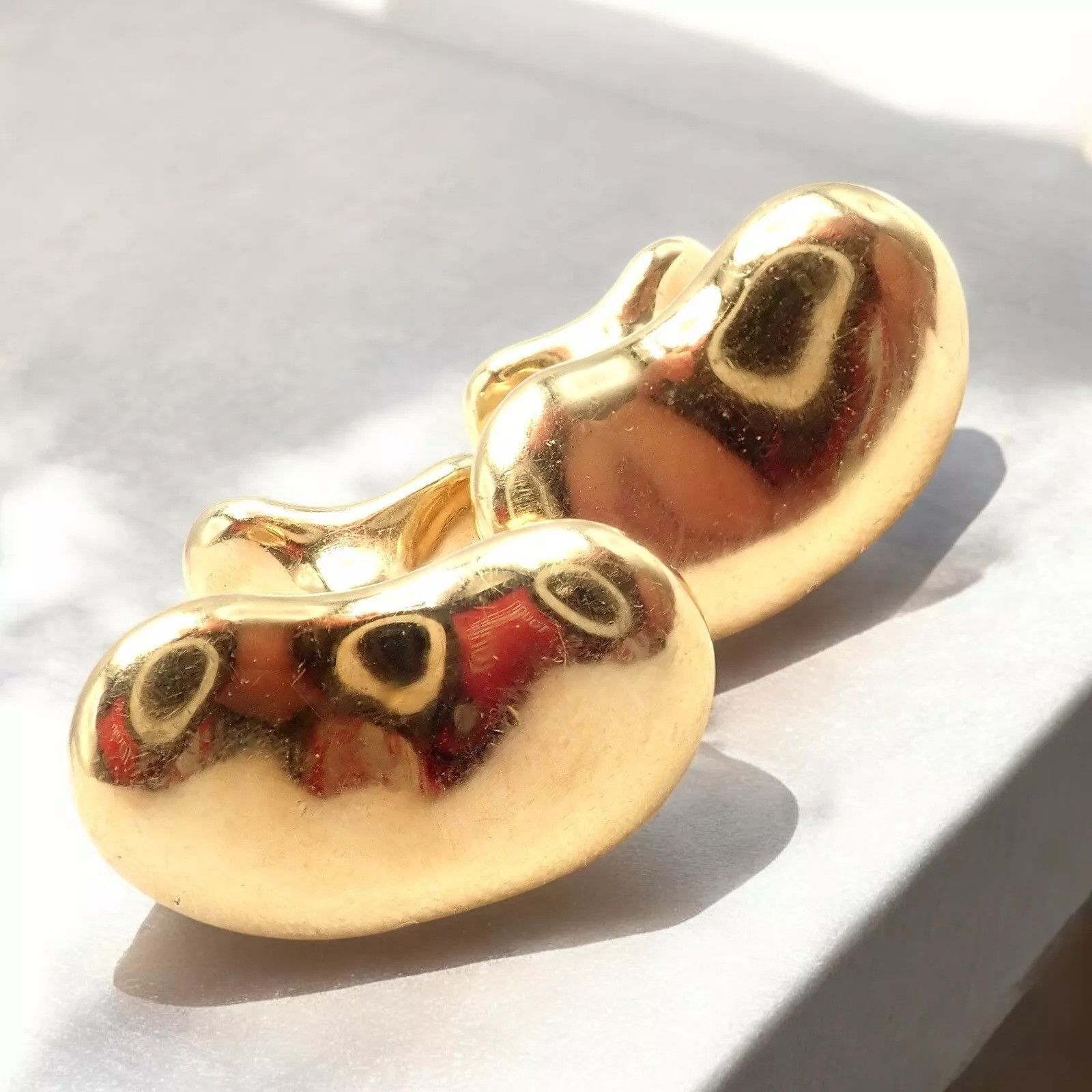 Tiffany & Co. Tiffany & Co Peretti 18k Extra Large Bean Cufflinks Size ONE SIZE - 2 Thumbnail