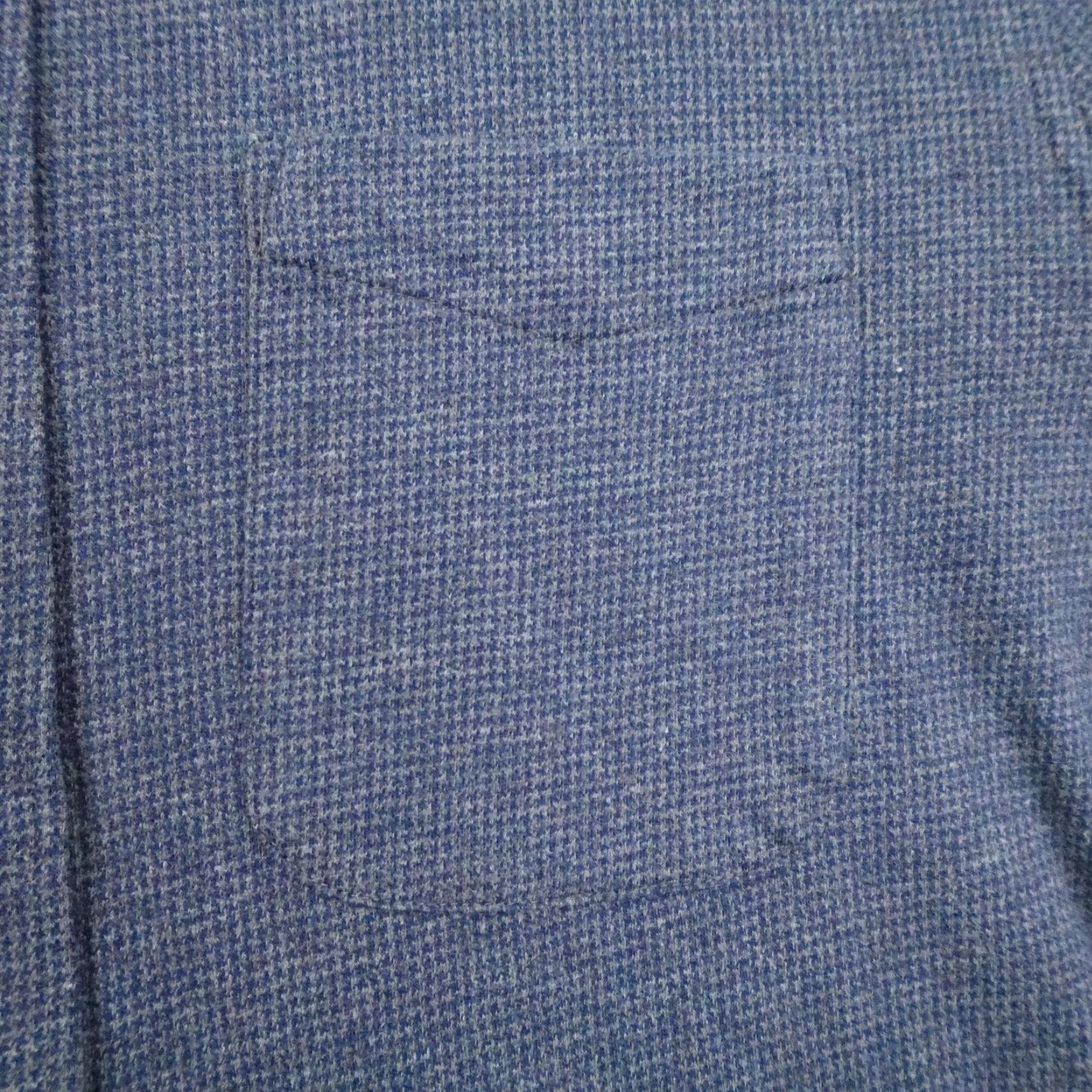 Faherty VINTAGE Faherty Shirt Mens Medium Blue Check Houndstooth Knit Flannel Button-Up Comfort Shirt Mens Size US M / EU 48-50 / 2 - 3 Thumbnail