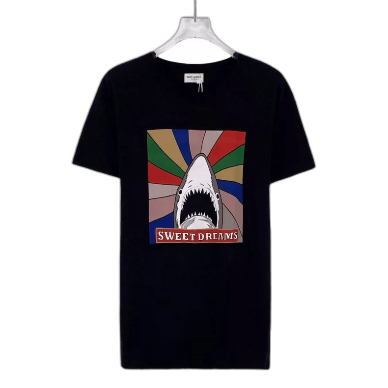 Saint Laurent Paris Saint Laurent Black Shark Print T-Shirt XS-2507 Size US XS / EU 42 / 0 - 7 Thumbnail