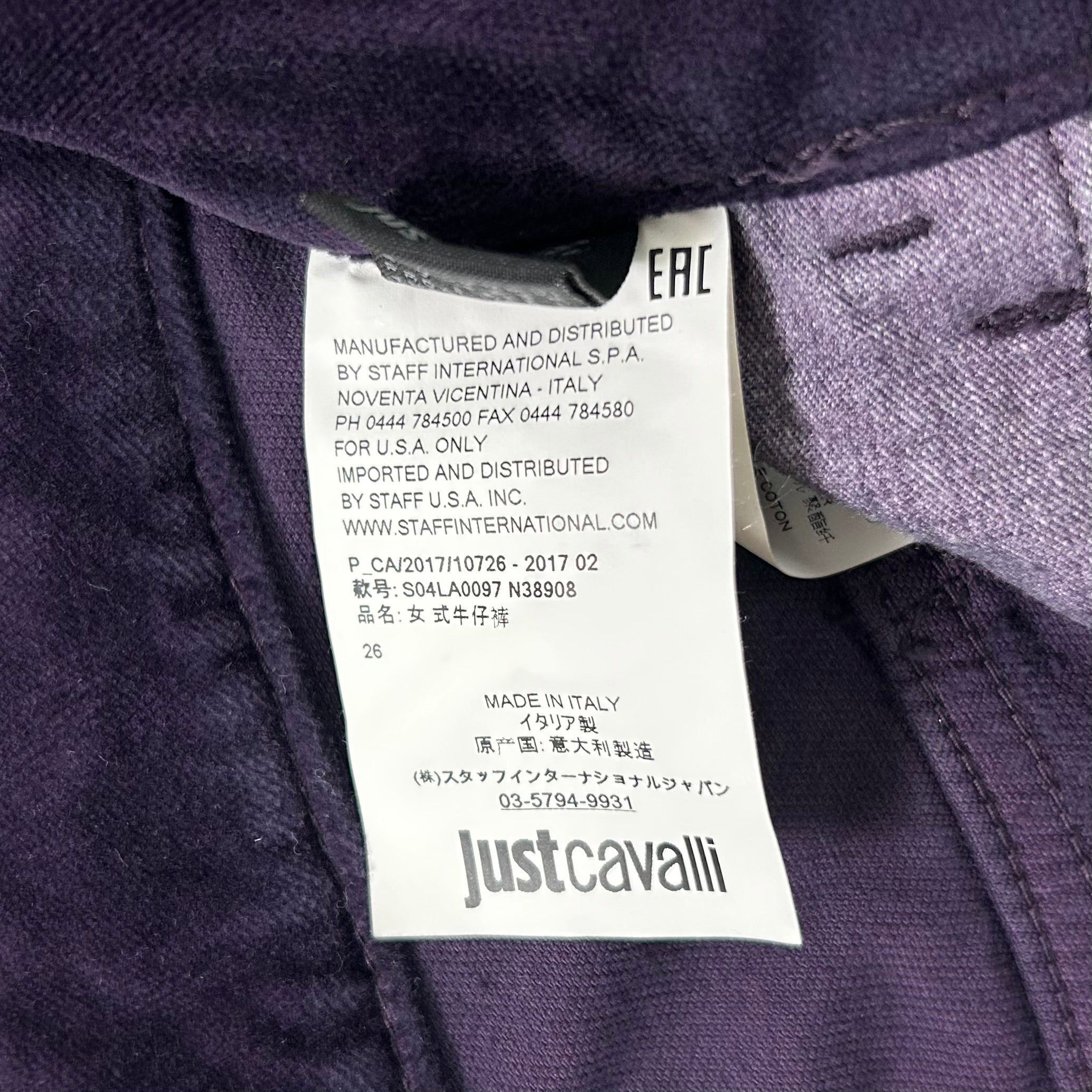 Just Cavalli Just Cavalli Purple Velour Pants Size 26" / US 2 / IT 38 - 7 Thumbnail