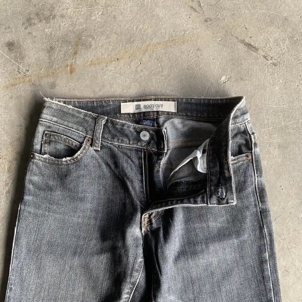 Japanese Brand Flare Japanese Vintage Bootcut Black Wash Jeans Waist 27 Size US 27 - 6 Thumbnail