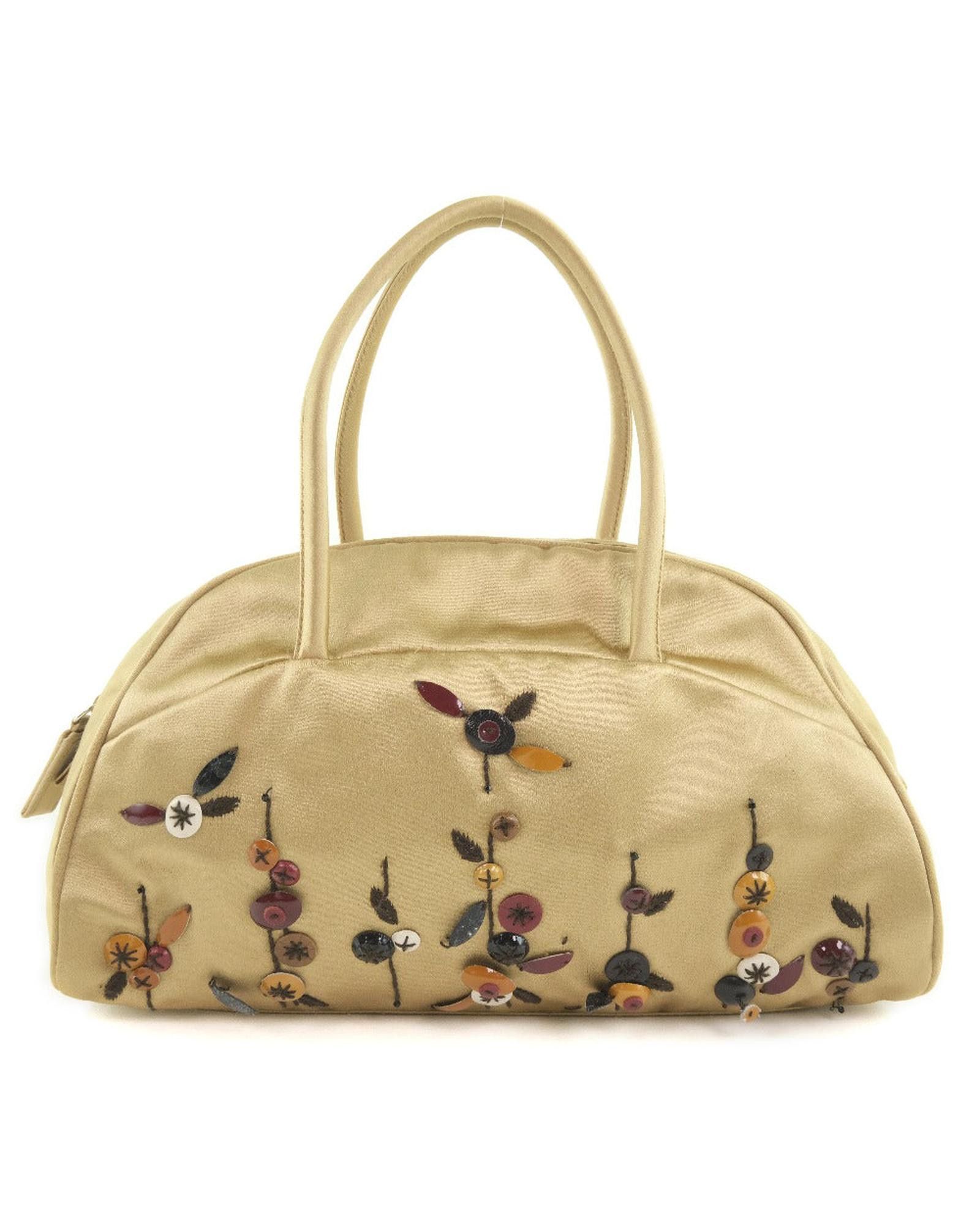 image of Beige Synthetic Prada Handbag, Women's