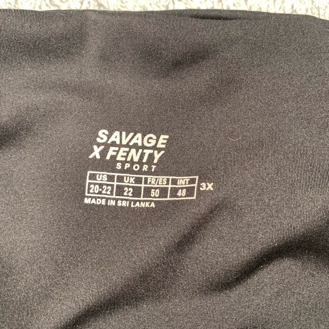 Vintage Savage X Fenty Sport Leggings Women Plus 3XL Black Ankle Size 40" / US 18 - 3 Thumbnail