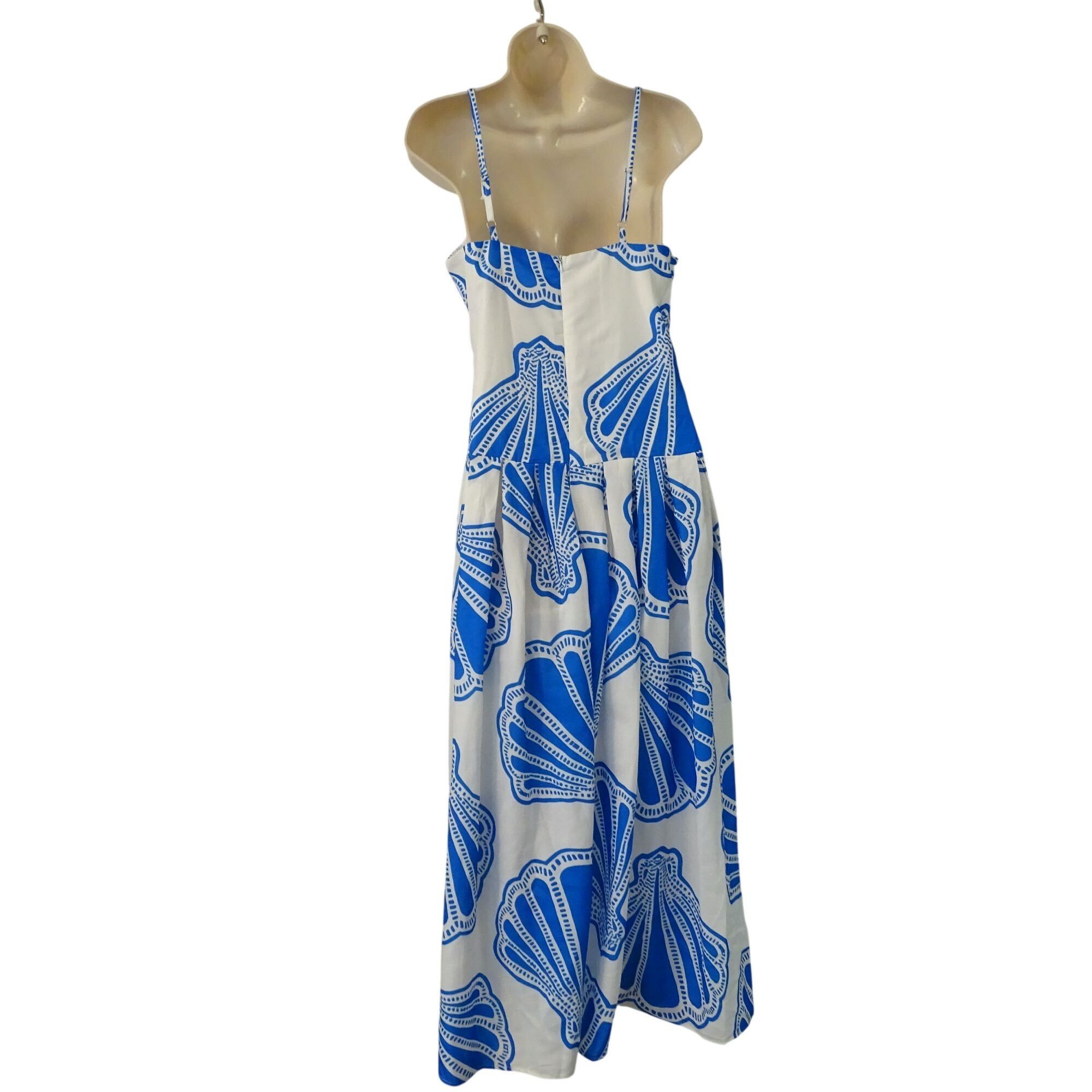 Other Blue White A-Line Sundress Maxi Dress Women Size S Pleated Size S / US 4 / IT 40 - 5 Thumbnail