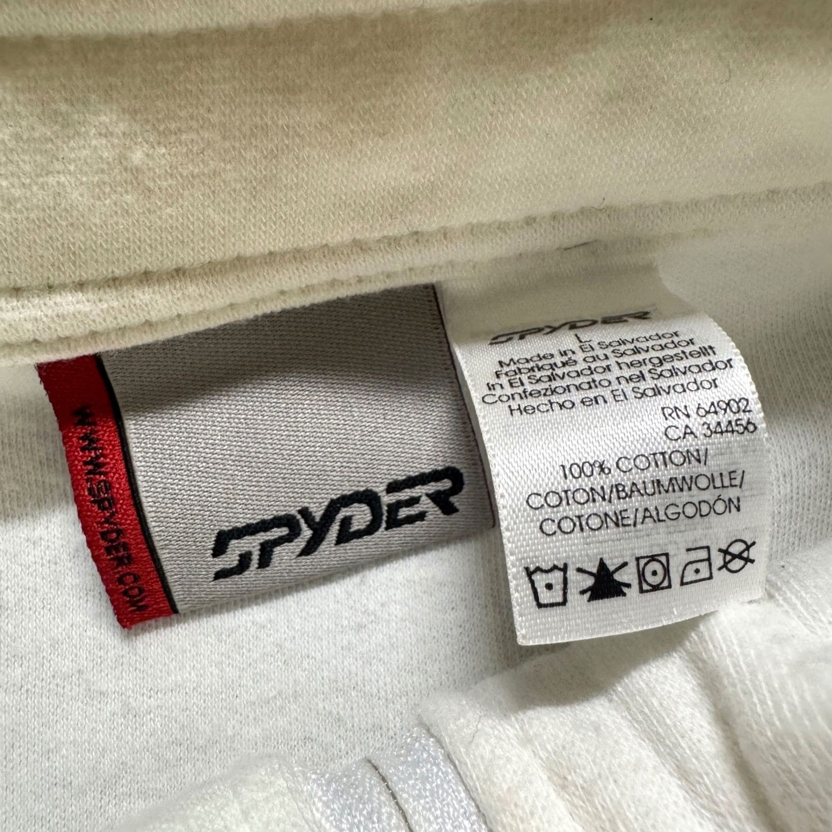 Spyder VINTAGE Spyder 1/4 Zip Shirt Mens L White Y2K Pullover Long-sleeve 90s USA Stars Size US L / EU 52-54 / 3 - 3 Thumbnail