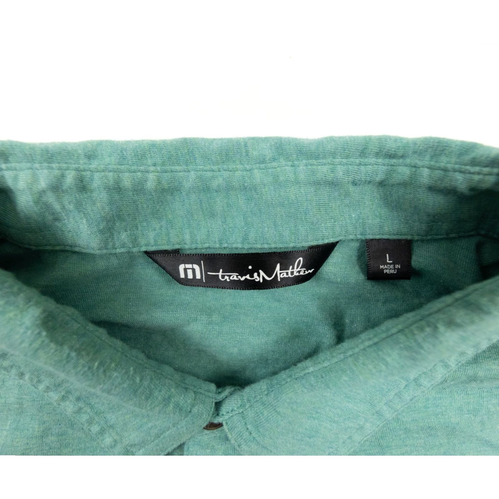 TravisMathew Travis Mathew Polo Shirt Adult Large Green Short Sleeve Mens Size US L / EU 52-54 / 3 - 4 Thumbnail