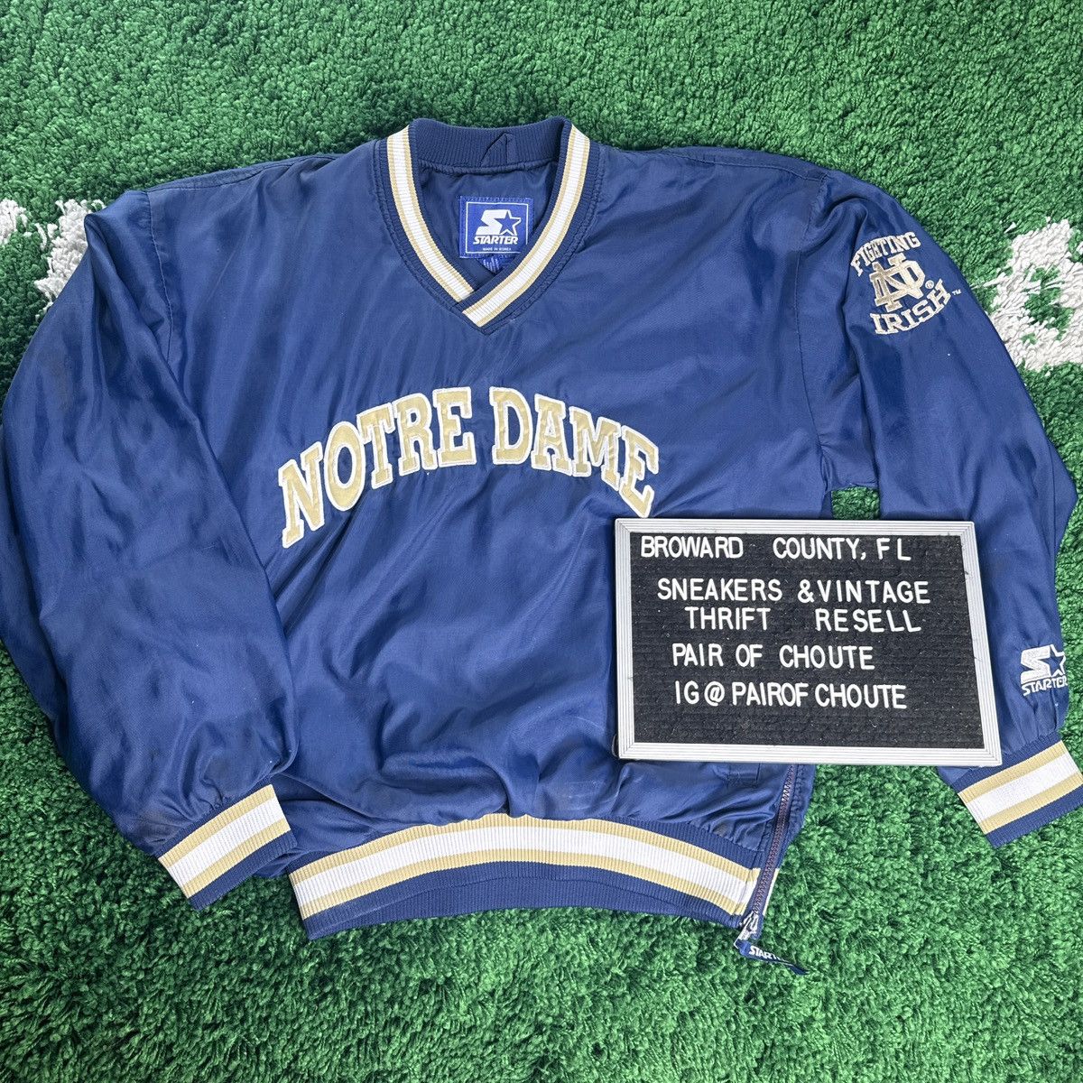 Starter Starter Notre Dame Fighting Irish Pullover Windbreaker Size US L / EU 52-54 / 3 - 1 Thumbnail