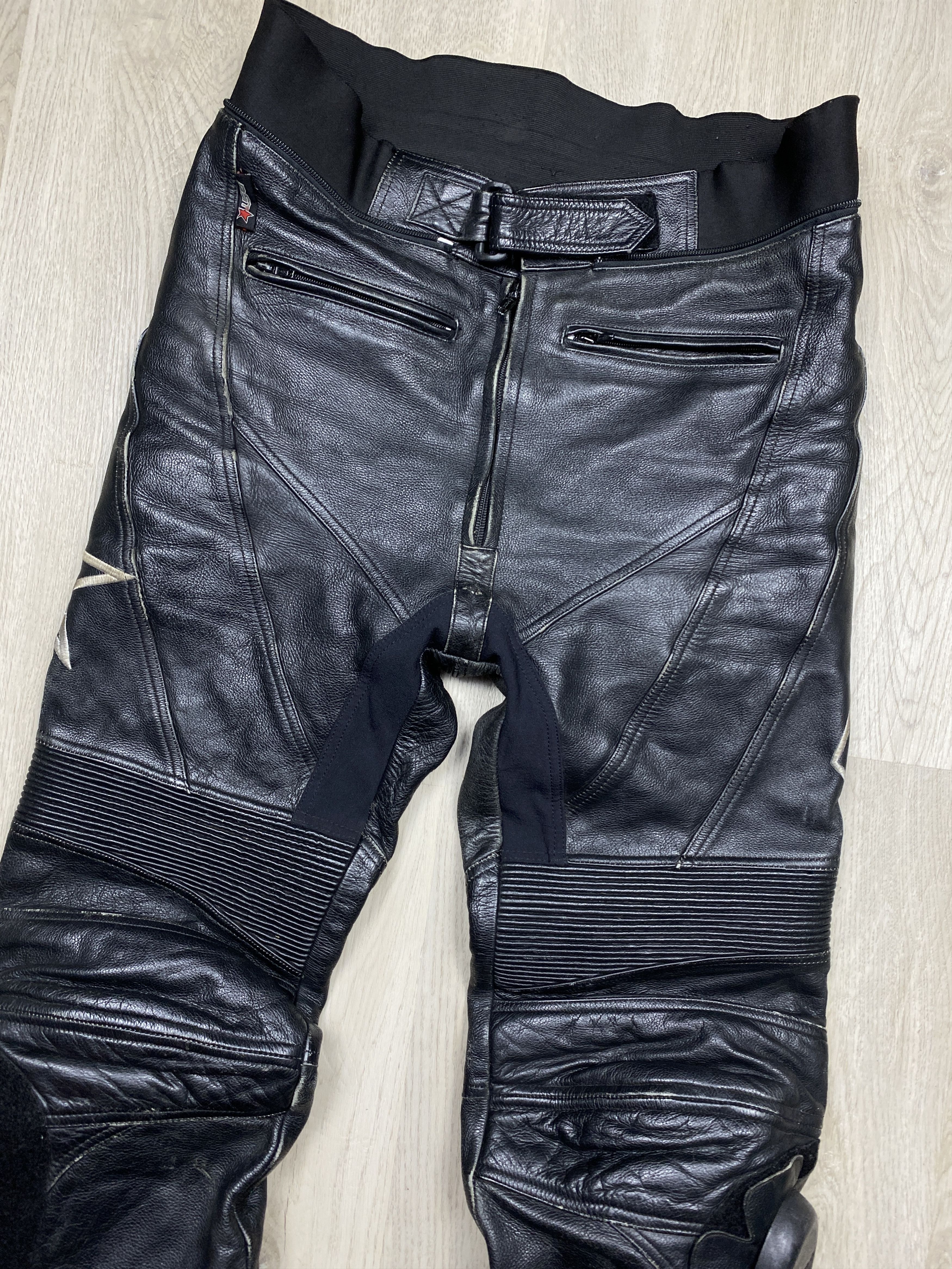 Genuine Leather RST Vintage Mens Genuine Leather Biker Pants Size US 34 / EU 50 - 2 Thumbnail