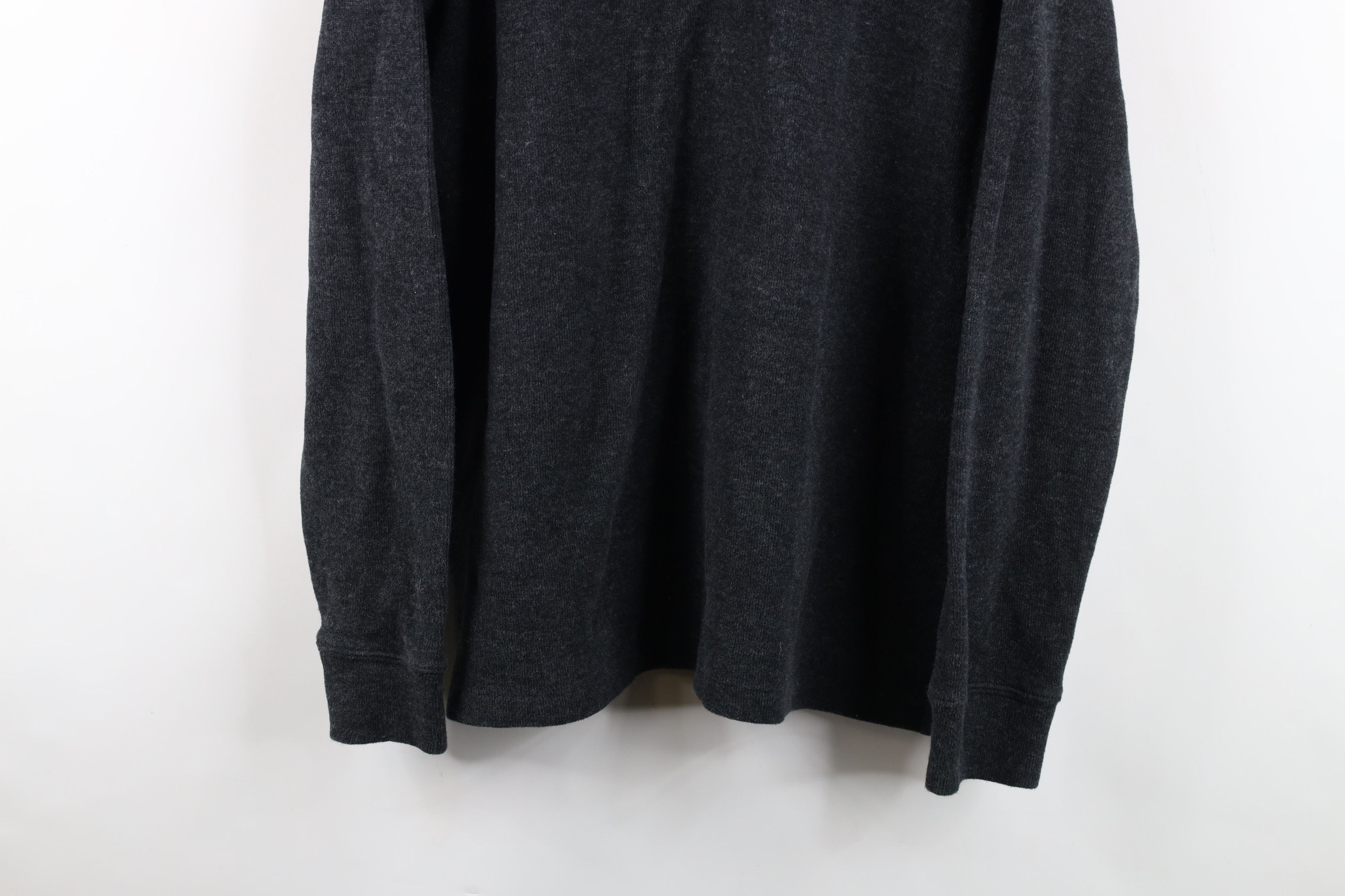 Ralph Lauren Vintage Ralph Lauren Knit Half Zip Sweater Charcoal Gray Size US L / EU 52-54 / 3 - 3 Thumbnail