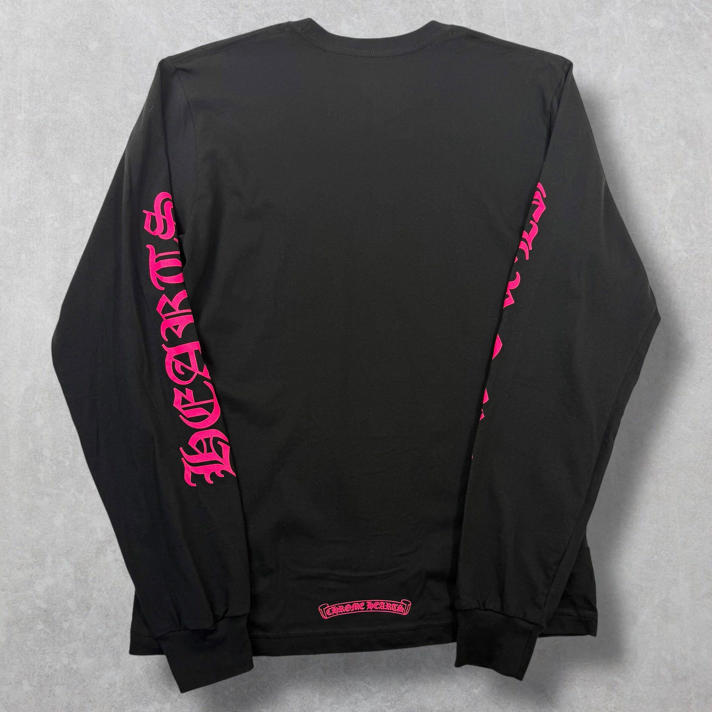 Chrome Hearts Chrome Hearts Pink Neck Logo L/S Tee M Size US M / EU 48-50 / 2 - 2 Thumbnail