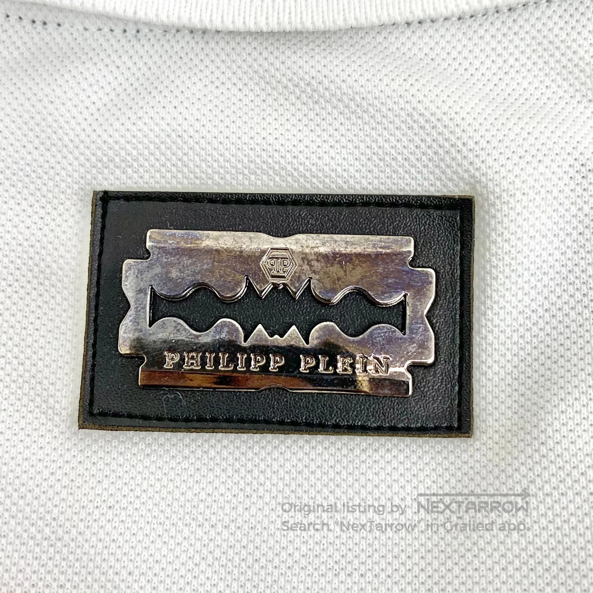 Philipp Plein Philipp Plein White Skull Printed Cotton Collar Single Bre Size US L / EU 52-54 / 3 - 5 Thumbnail