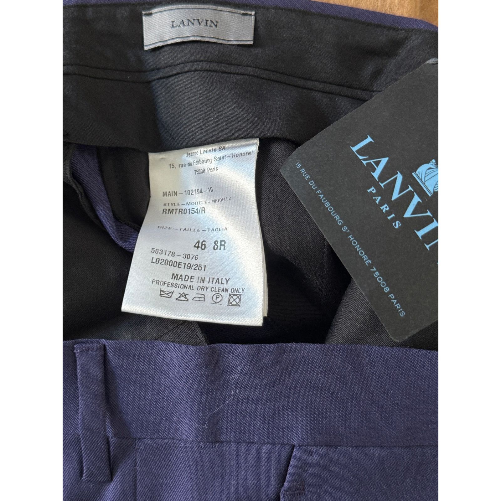 Lanvin Lanvin NWT Men's Wool Indigo Wide Trousers Size US 30 / EU 46 - 4 Thumbnail