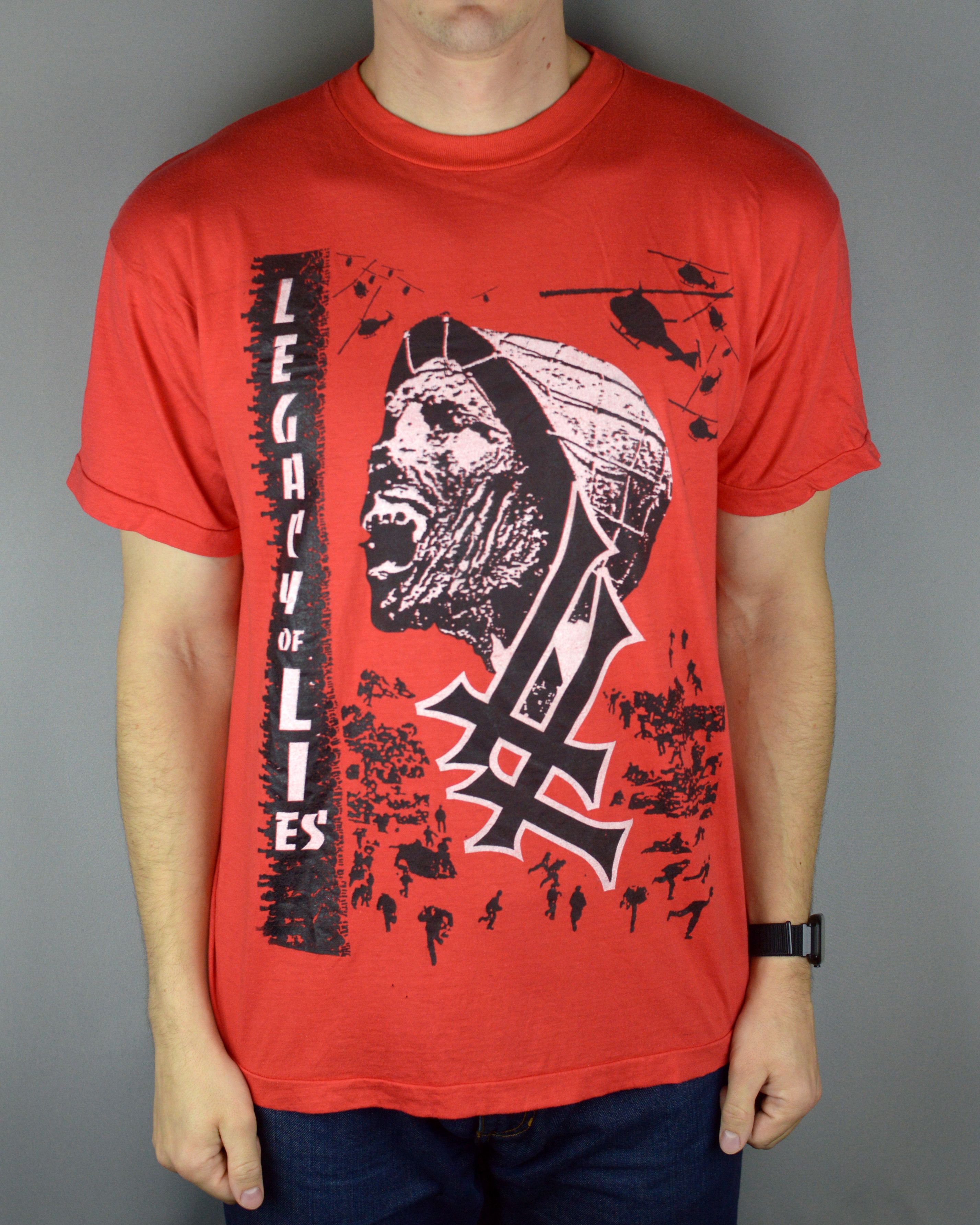 Band Tees × Vintage Vintage Legacy Of Lies 80s t shirt Size US XL / EU 56 / 4 - 1 Thumbnail
