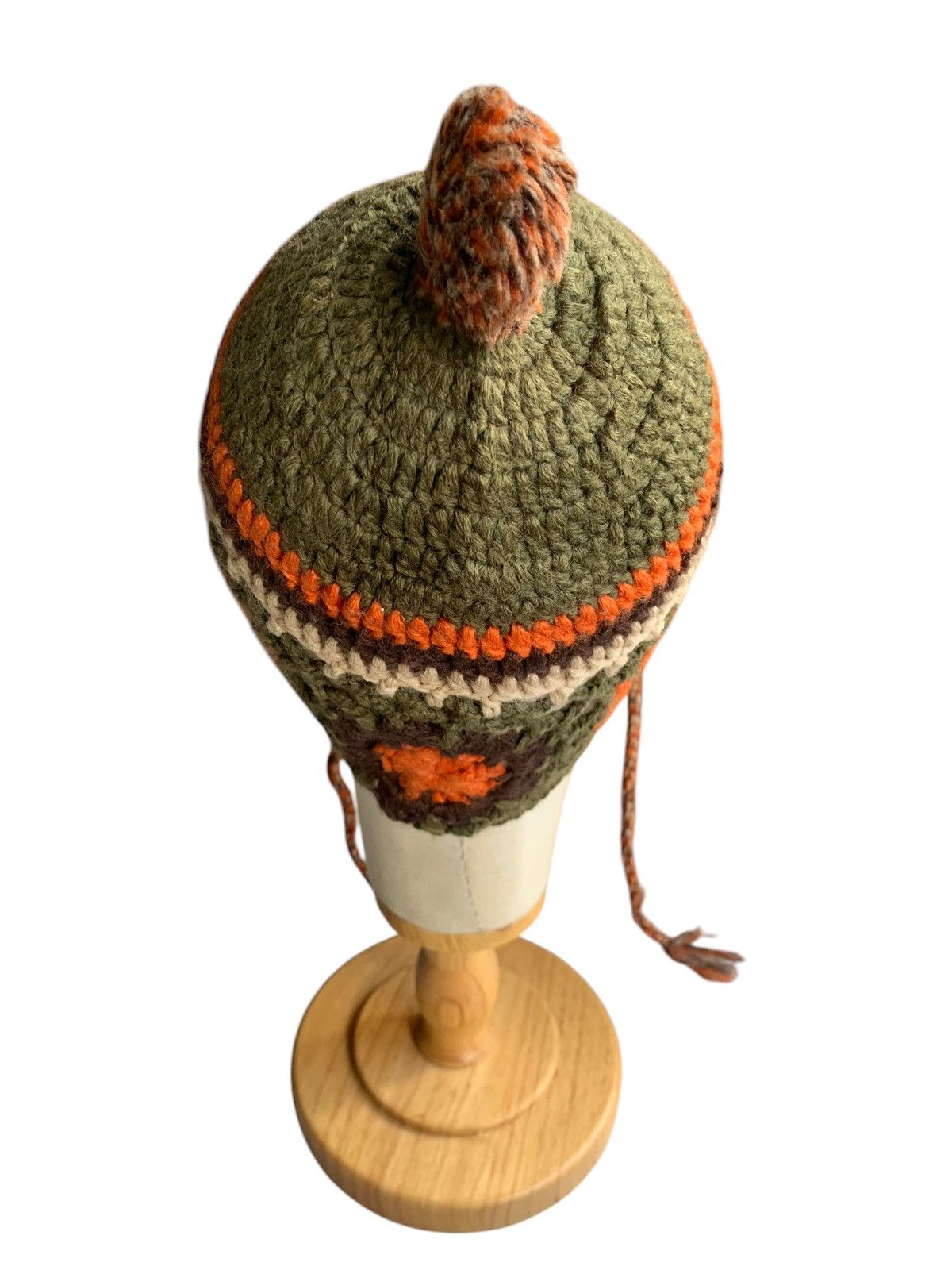 Japanese Brand × Vintage ELLE PLANET KNITTED CROCHET HANDMADE EARFLAP BEANIE HATS Size ONE SIZE - 5 Thumbnail