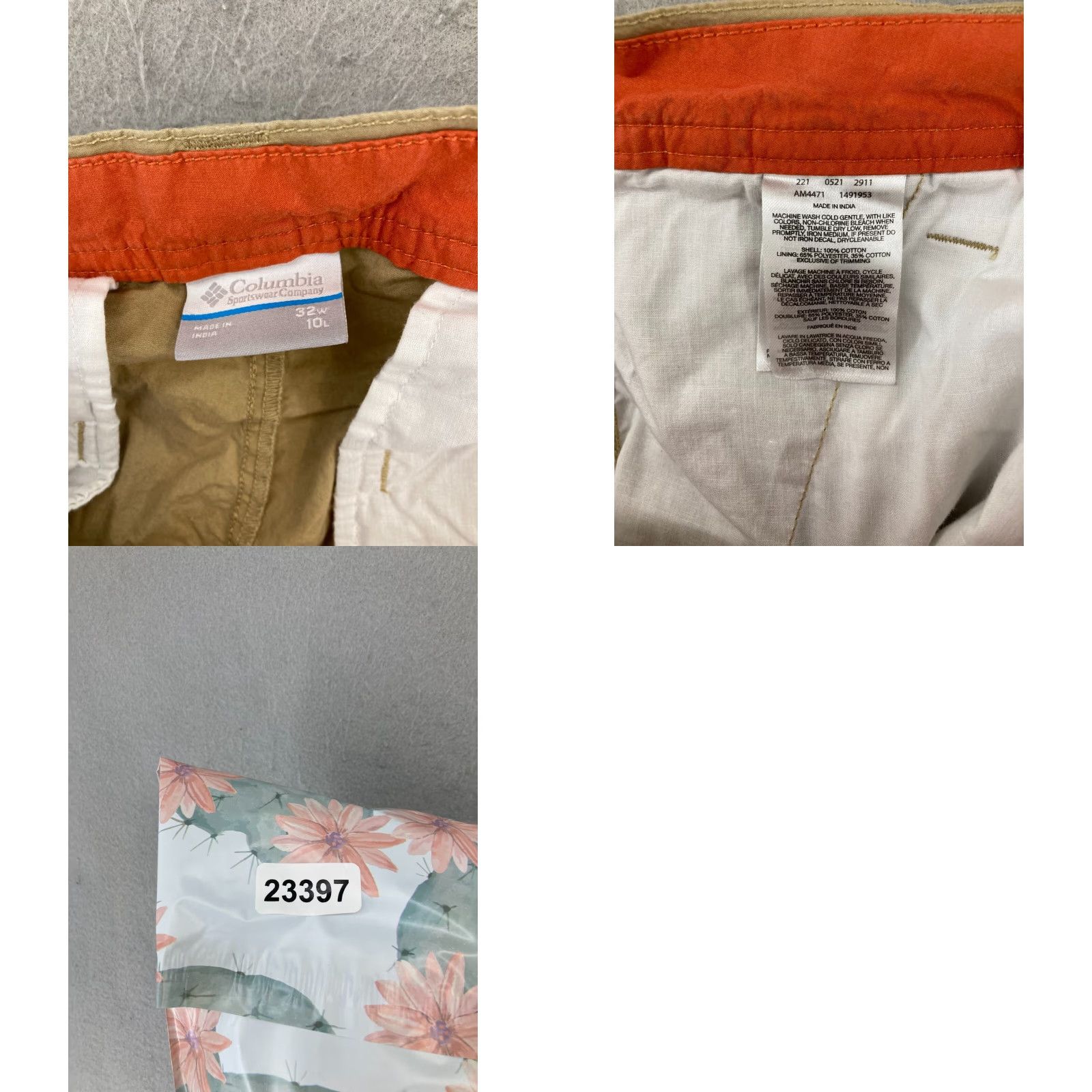 Vintage Columbia Mens Shorts 32 Khaki Outdoor Chino Cotton Beach Casual Regular Beige - 32” Inseam 8" Zip Front Pockets Mens Size US 32 / EU 48 - 8 Thumbnail