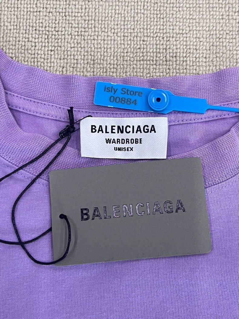 Balenciaga Balenciaga Monogrammed Crew Neck Short Sleeve Drop Sleeve Size XS / US 0-2 / IT 36-38 - 4 Thumbnail