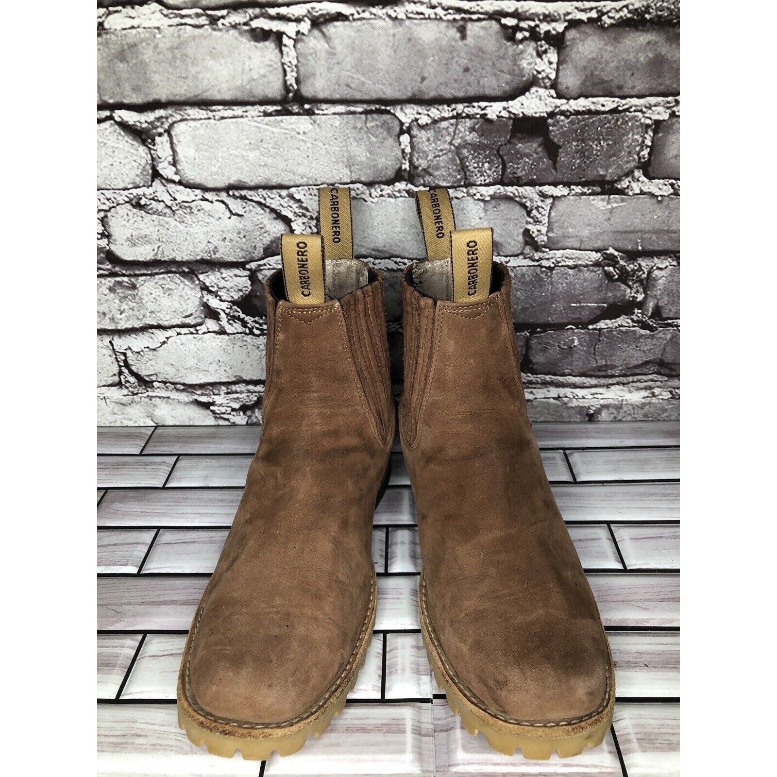 Other Carbonero Botin Traditional Brown Leather Chelsea Ankle Heel Size US 6 / IT 36 - 2 Thumbnail