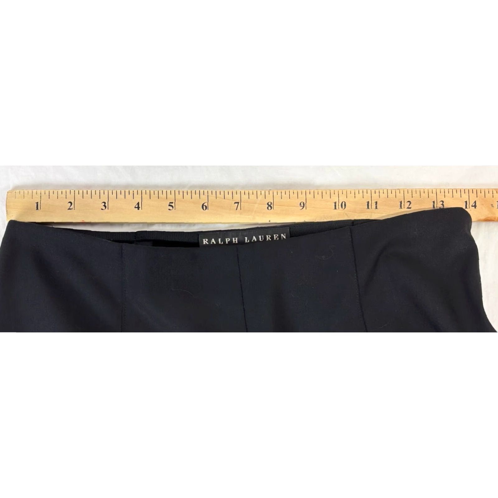 Ralph Lauren RALPH LAUREN Black Wool Blend Wide Leg Dress Pants Sz 8 Women Career Black Label Size 30" / US 8 / IT 44 - 7 Thumbnail