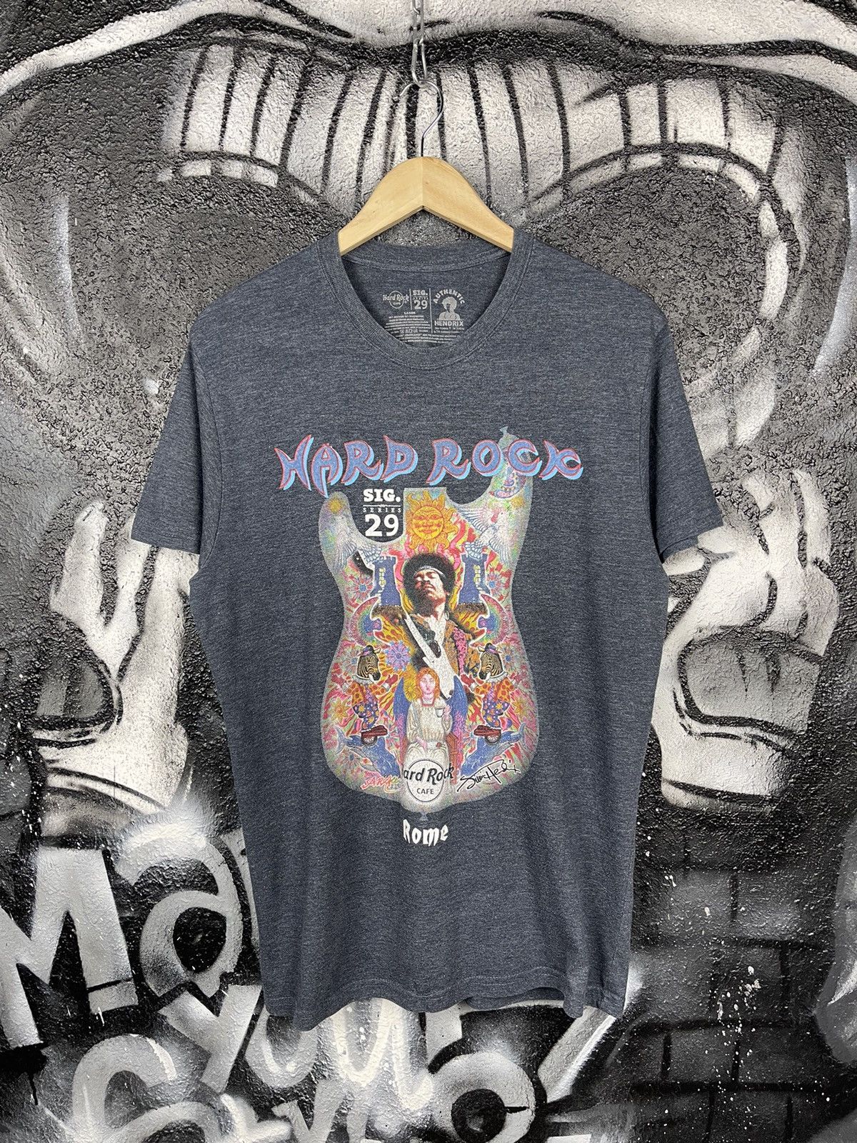 Hard Rock Cafe Hard Rock Cafe Rome x Jimi Hendrix Vintage T-Shirt Size L Size US L / EU 52-54 / 3 - 4 Thumbnail