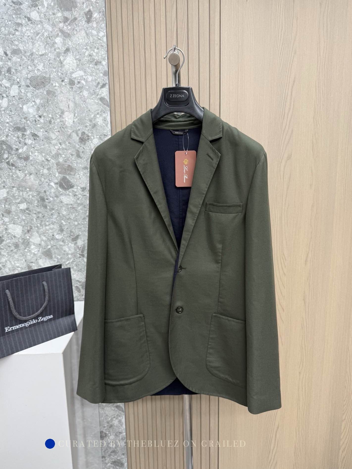 Loro Piana Green Single-Breasted Light Jacket Blazer Size US M / EU 48-50 / 2 - 1 Thumbnail
