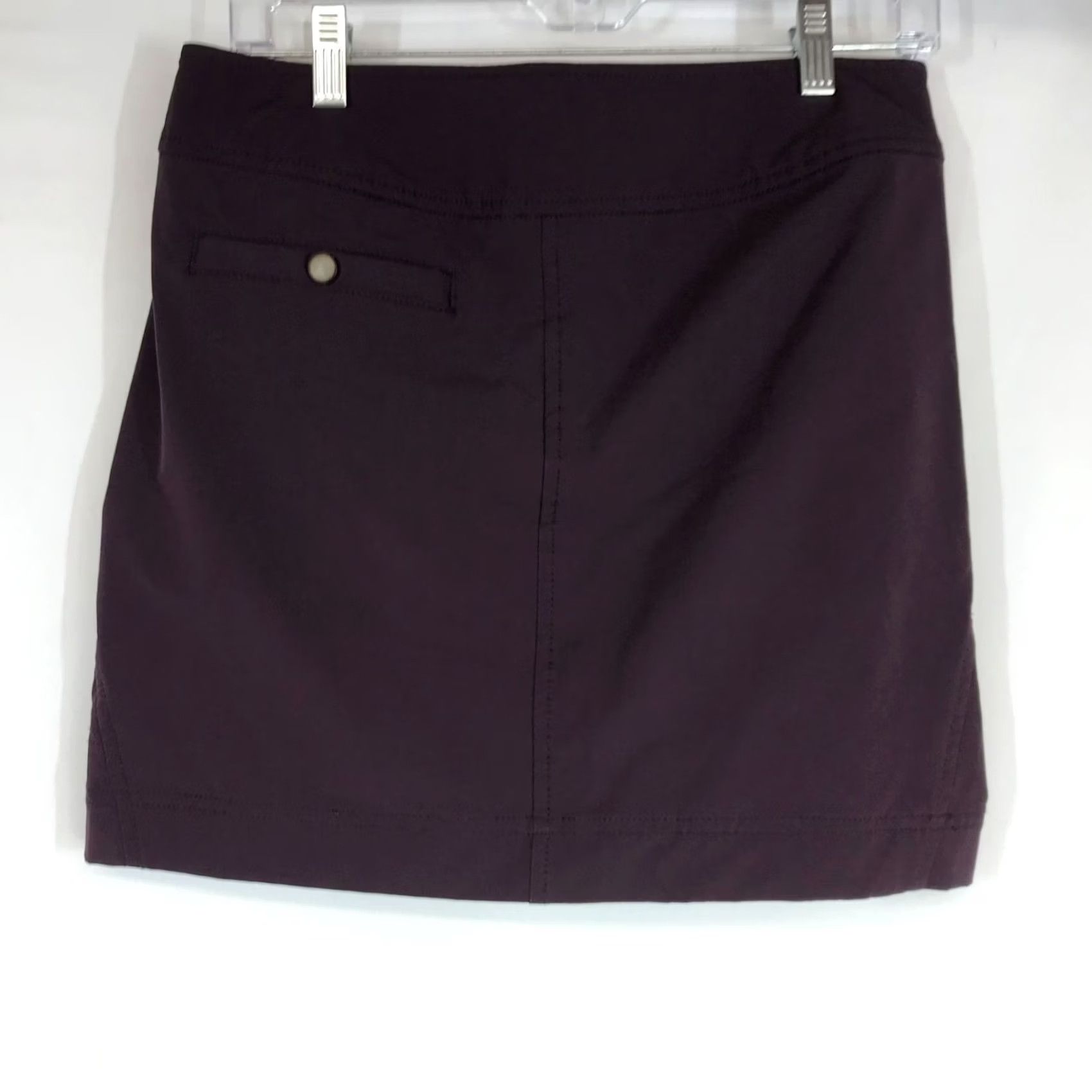 Vintage Title Nine Skirt Womens 6 BURGUNDY WOMEN SNAP WAIST POLYESTER BLEND POCKETS Size 28" / US 6 / IT 42 - 4 Thumbnail