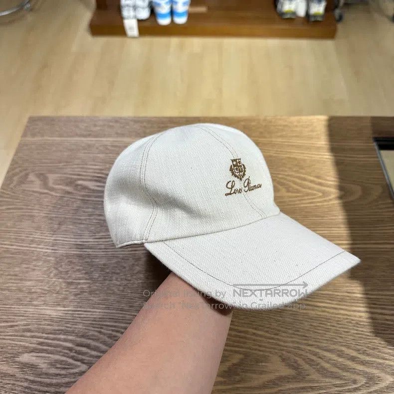 Loro Piana Loro Piana size 60 Emblem embroidered linen baseball cap Size ONE SIZE - 3 Thumbnail