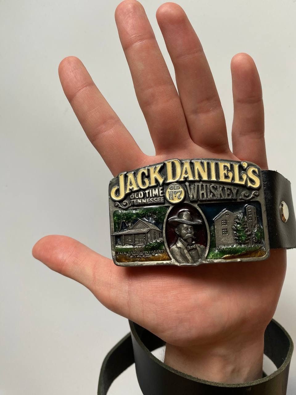 Vintage Vintage Jack Daniels Leather Belt 1989 Size ONE SIZE - 2 Thumbnail