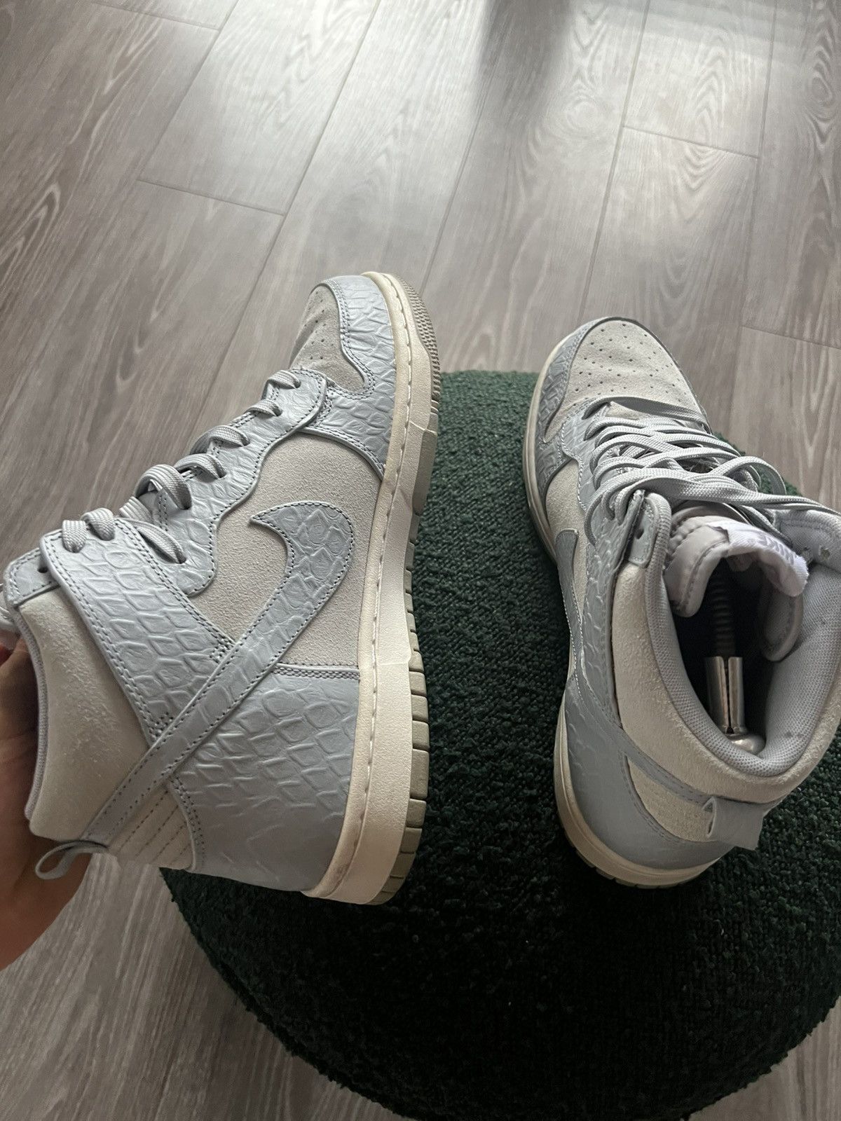 Japanese Brand × Nike ‼️Nike Dunk High CMFT Premium Zoom Python Grey Pattern Shoes‼️ Size US 9.5 / EU 42-43 - 16 Thumbnail