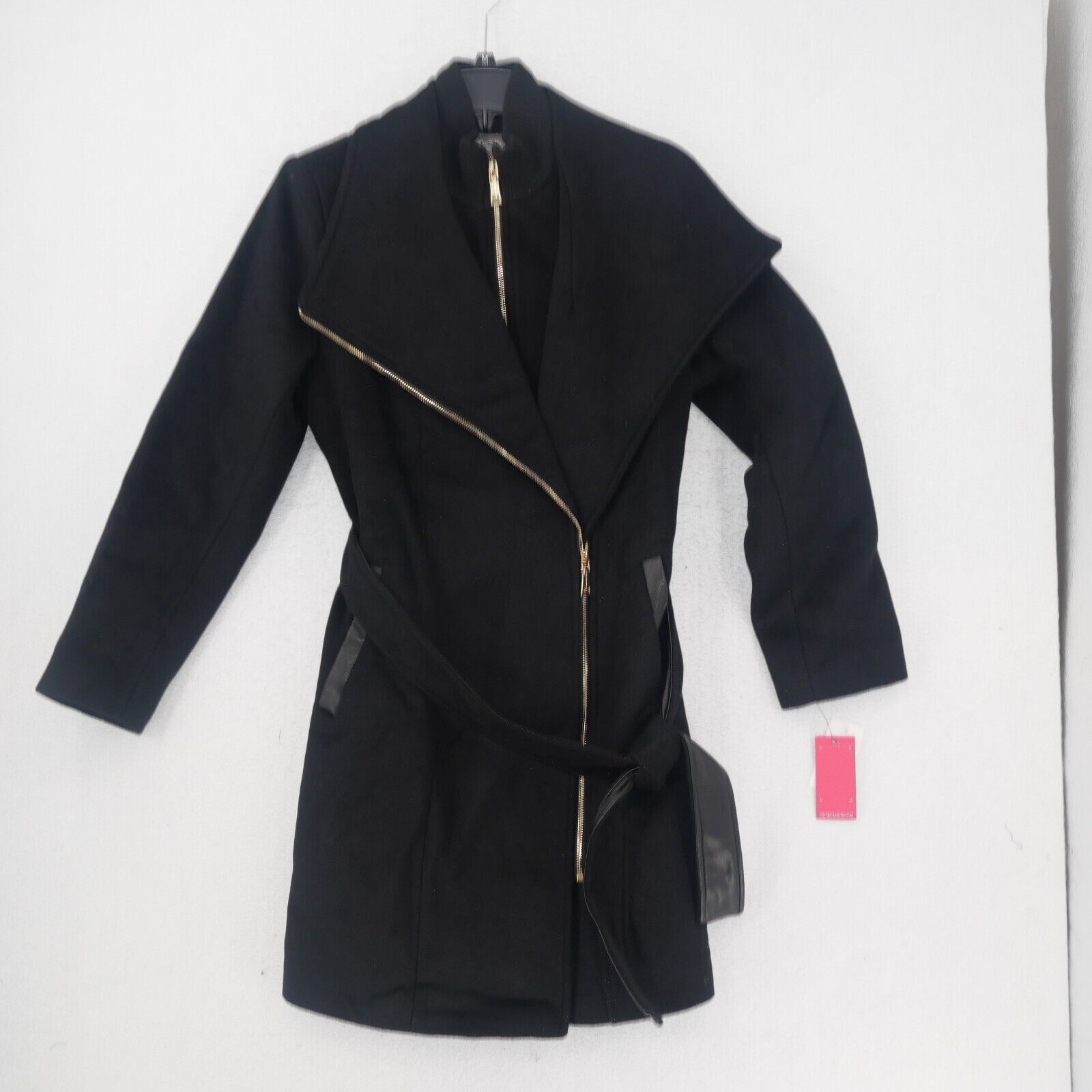 Vince Camuto NEW Vince Camuto Women's Belted Wool Blend Midi Trench Coat Size L / US 10 / IT 46 - 4 Thumbnail