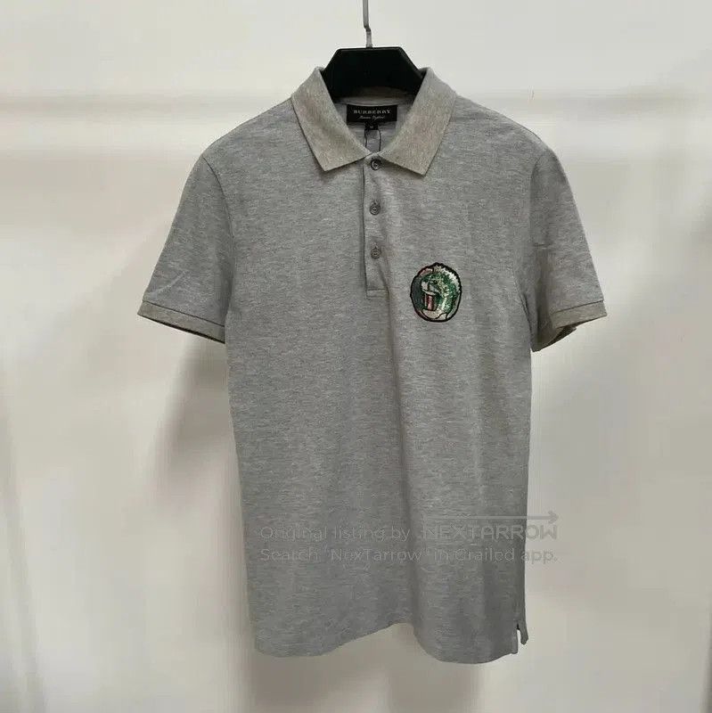 Burberry Burberry Gray Men's Polo Shirt. Size US M / EU 48-50 / 2 - 1 Thumbnail