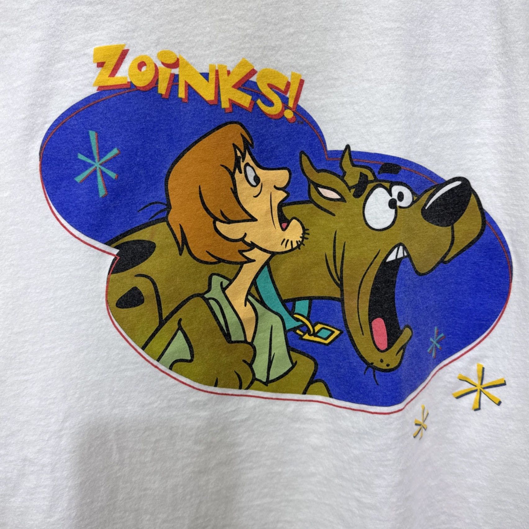 Vintage VINTAGE Scooby-Doo Cartoon Network T Shirt Men’s Large White 90s Graphic Print Short Sleeve Crew Neck Mens Size US L / EU 52-54 / 3 - 2 Thumbnail