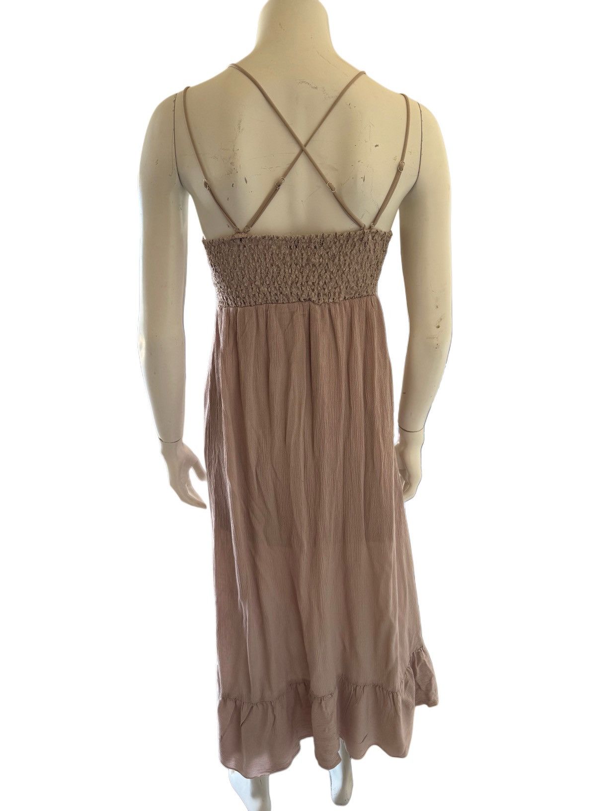 Other Vine & Valley women’s L maxi slip crochet strappy taupe Size L / US 10 / IT 46 - 2 Thumbnail