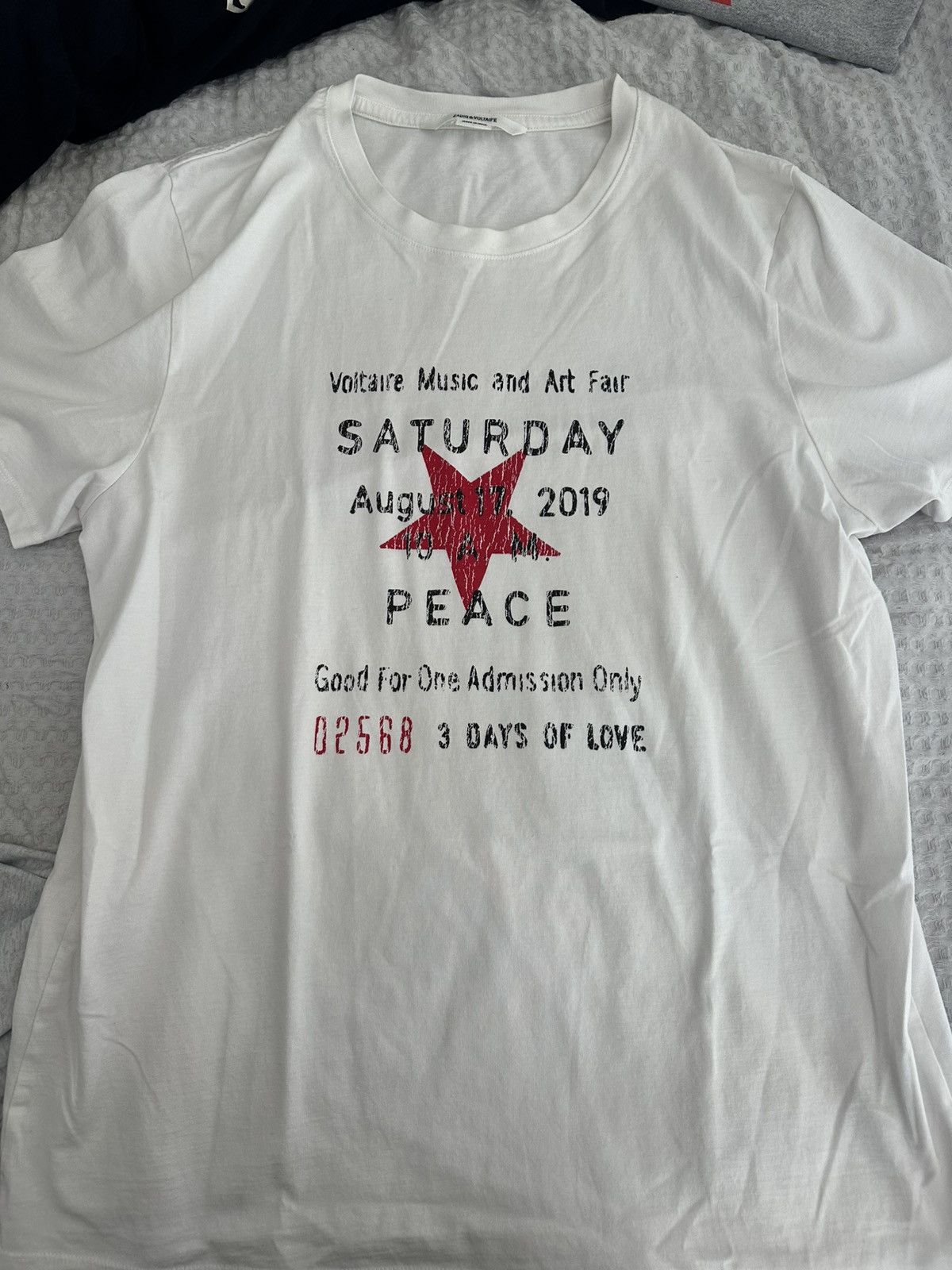 Tシャツ・カットソー ZADIG & VOLTAIRE Men T-shirt White JMTS01659 103 Zadig & Voltaire ZADIG & VOLTAIRE Men T-Shirts JMTS01659 103