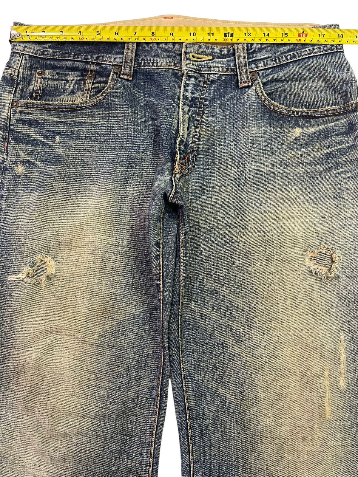 Hysteric Glamour Vintage Japanese Brand Mud Wash Distress Style Baggy Jeans Size US 36 / EU 52 - 11 Thumbnail